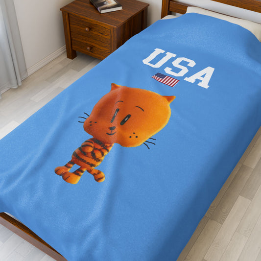 Princess Grace  TEAM USA  Velveteen Plush Blanket