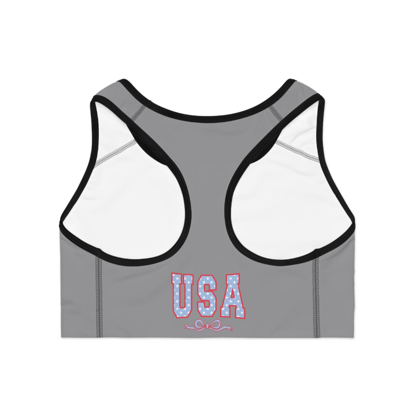 Princess Grace  USA Patriotic Sports Bra for Active Lifestyles