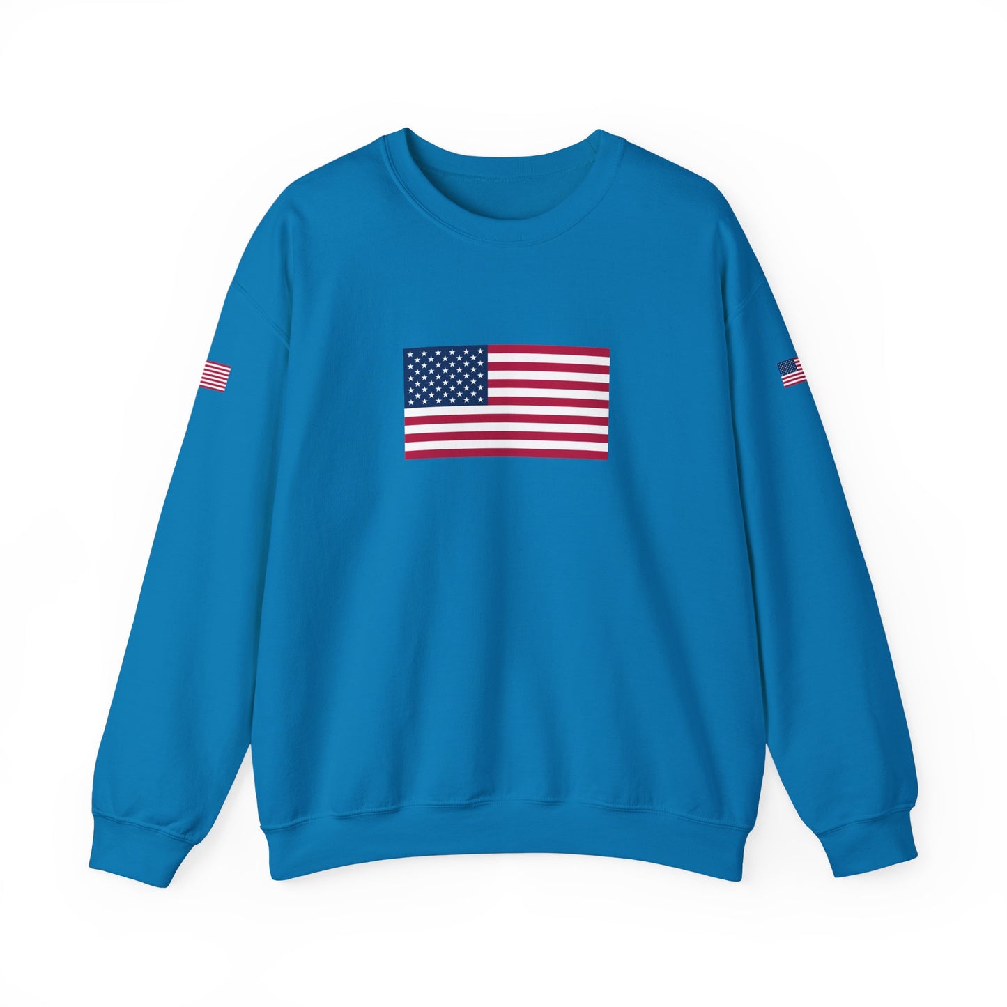 Princess Grace  TAEM USA  Patriotic Unisex Crewneck Sweatshirt with American Flags
