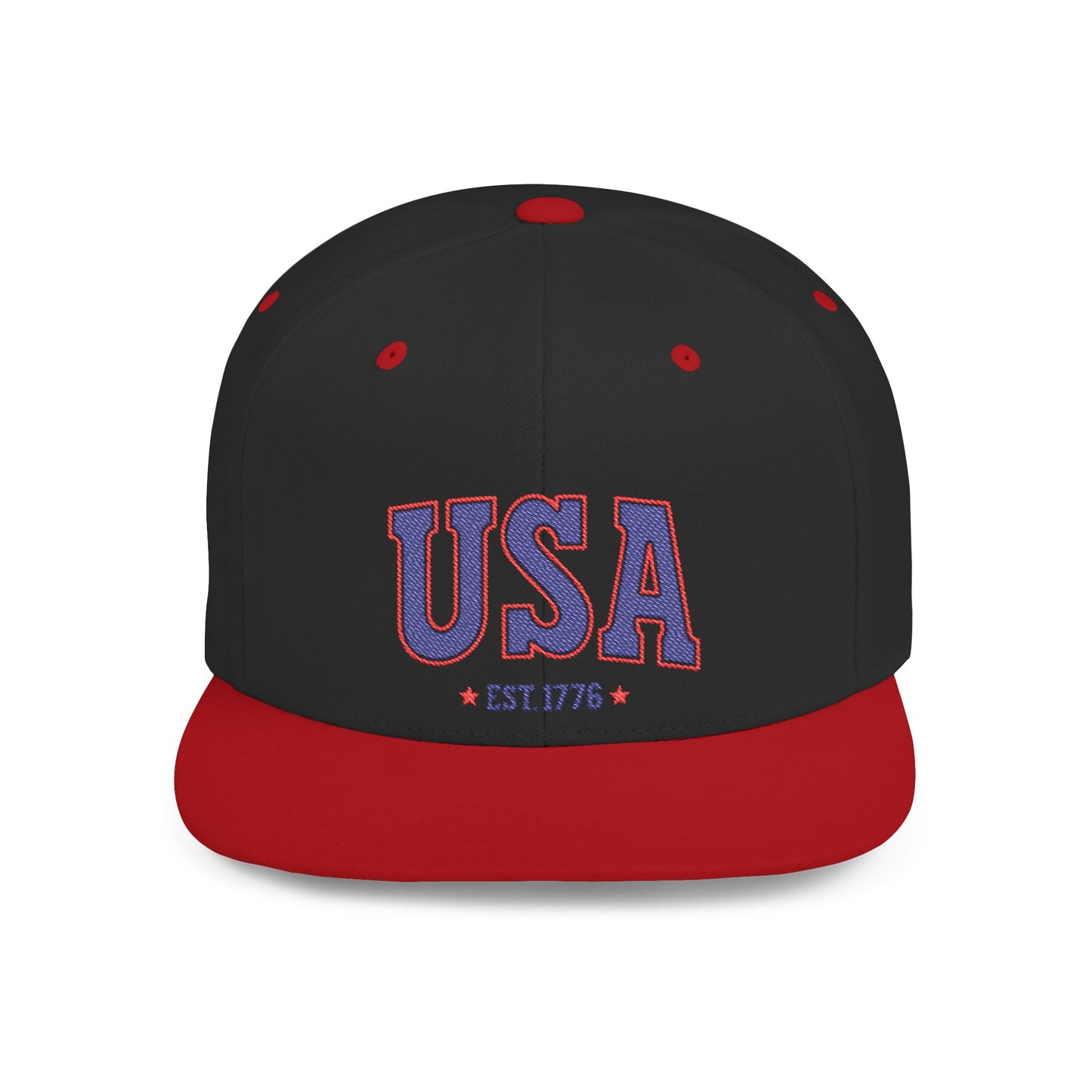 Princess Grace  USA Flat Bill Snapback Hat Patriotic Style, Perfect for Holidays & Outdoor Events