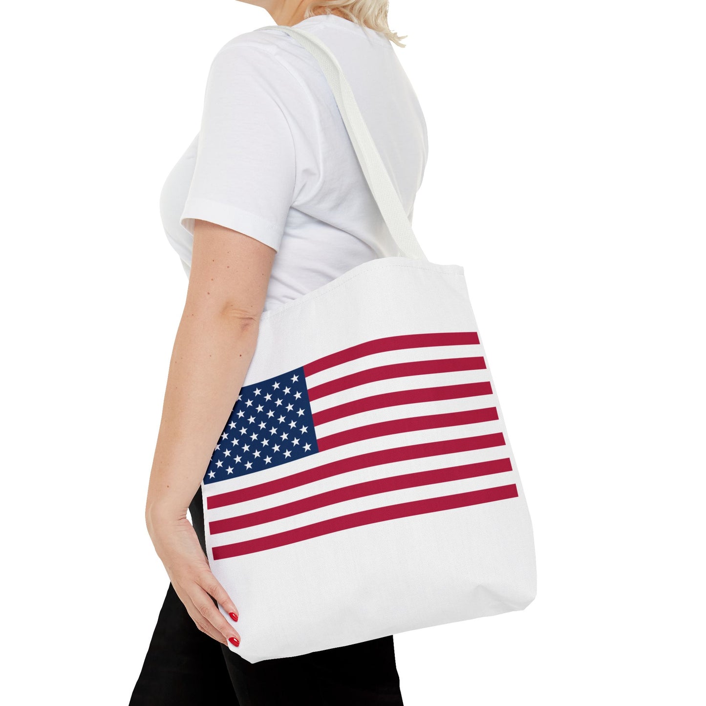 Princess Grace  Patriotic Tote Bag  American Flag Design Perfect for Holidays and Everyday Use