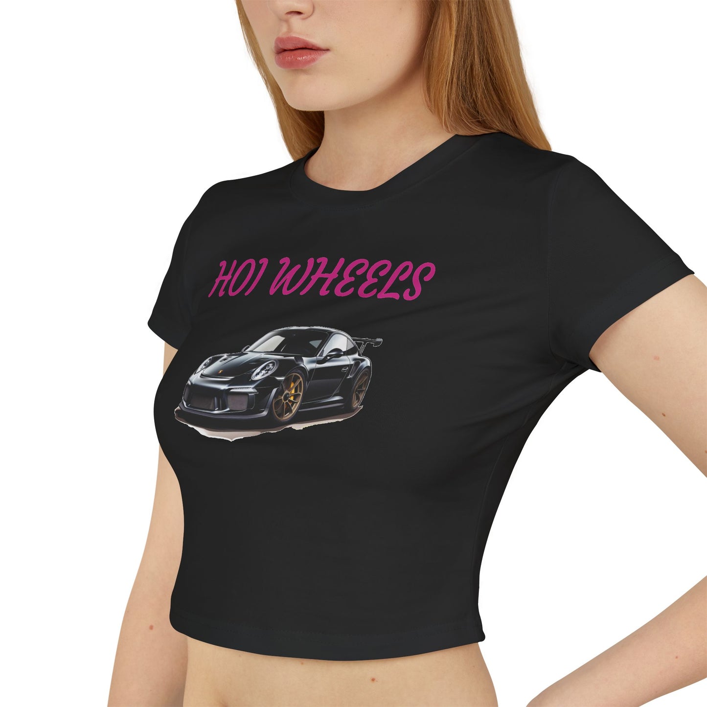 Princess Grace  HOT WHEELS Women’s Baby Tee Fun & Trendy Car Graphic Top