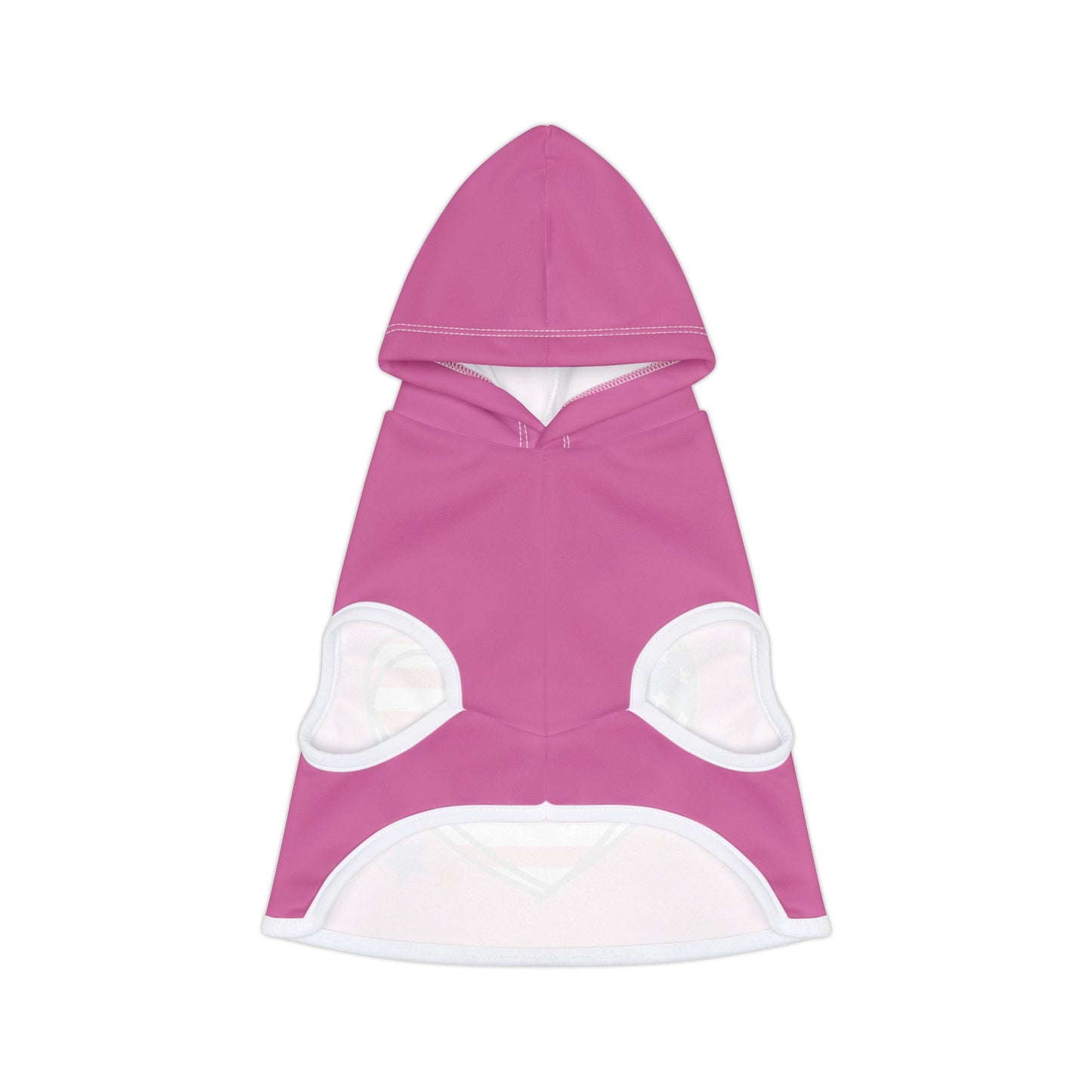 Princess Grace  Stylish Pink Pet Hoodie with Patriotic Heart Design