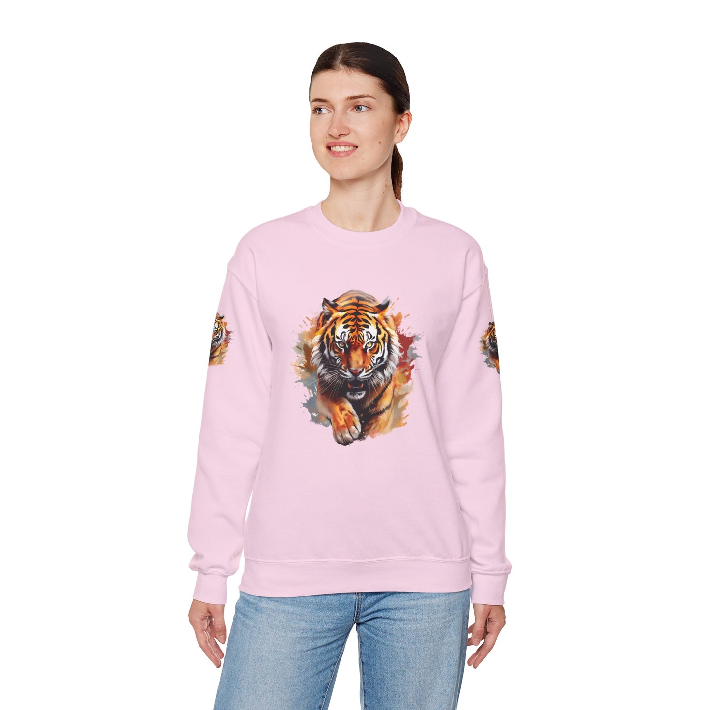 Princess Grace  Majestic Tiger Unisex Heavy Blend Crewneck Sweatshirt