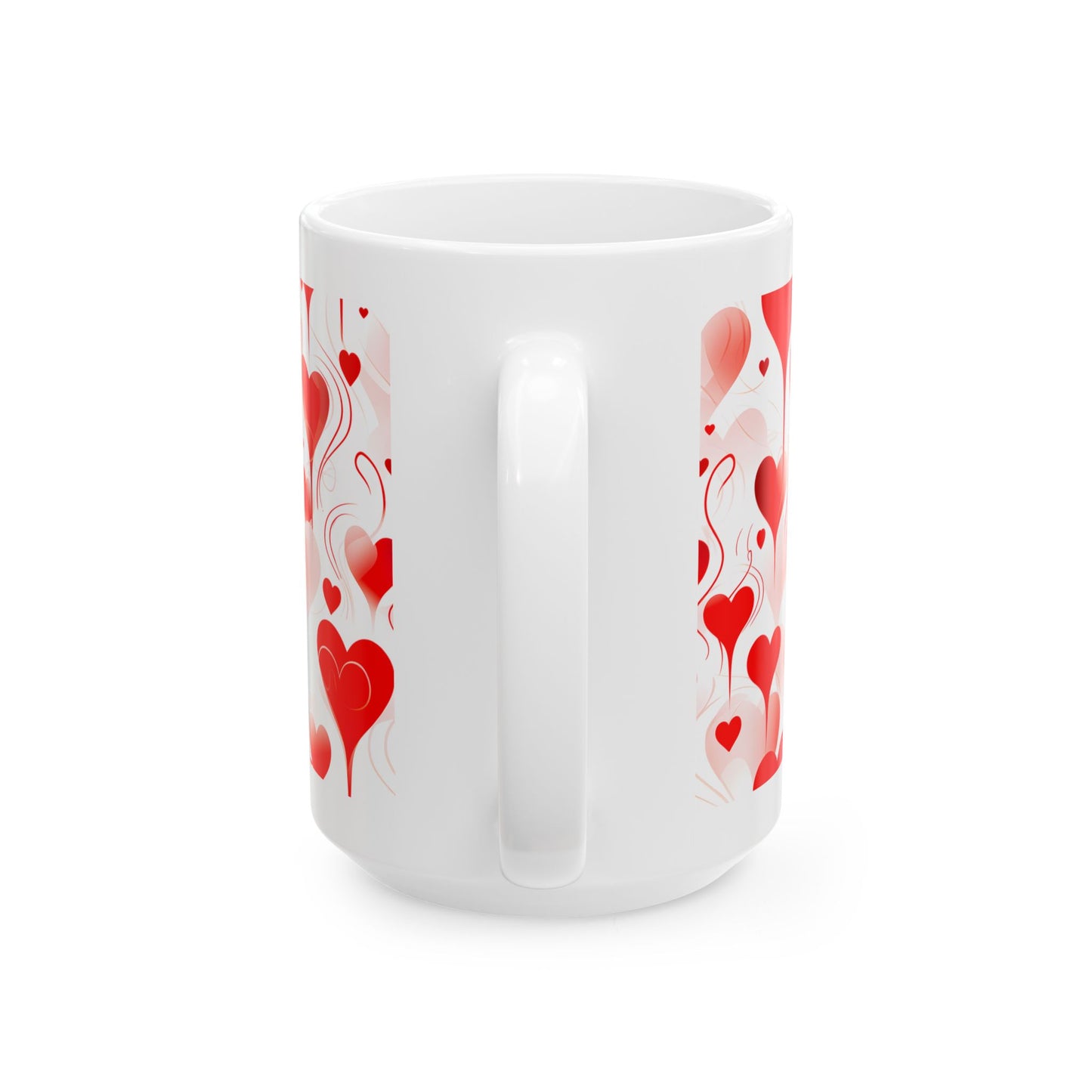 Princess Grace  Romantic Hearts Ceramic Mug  Perfect for Valentine’s Day and Love Celebrations