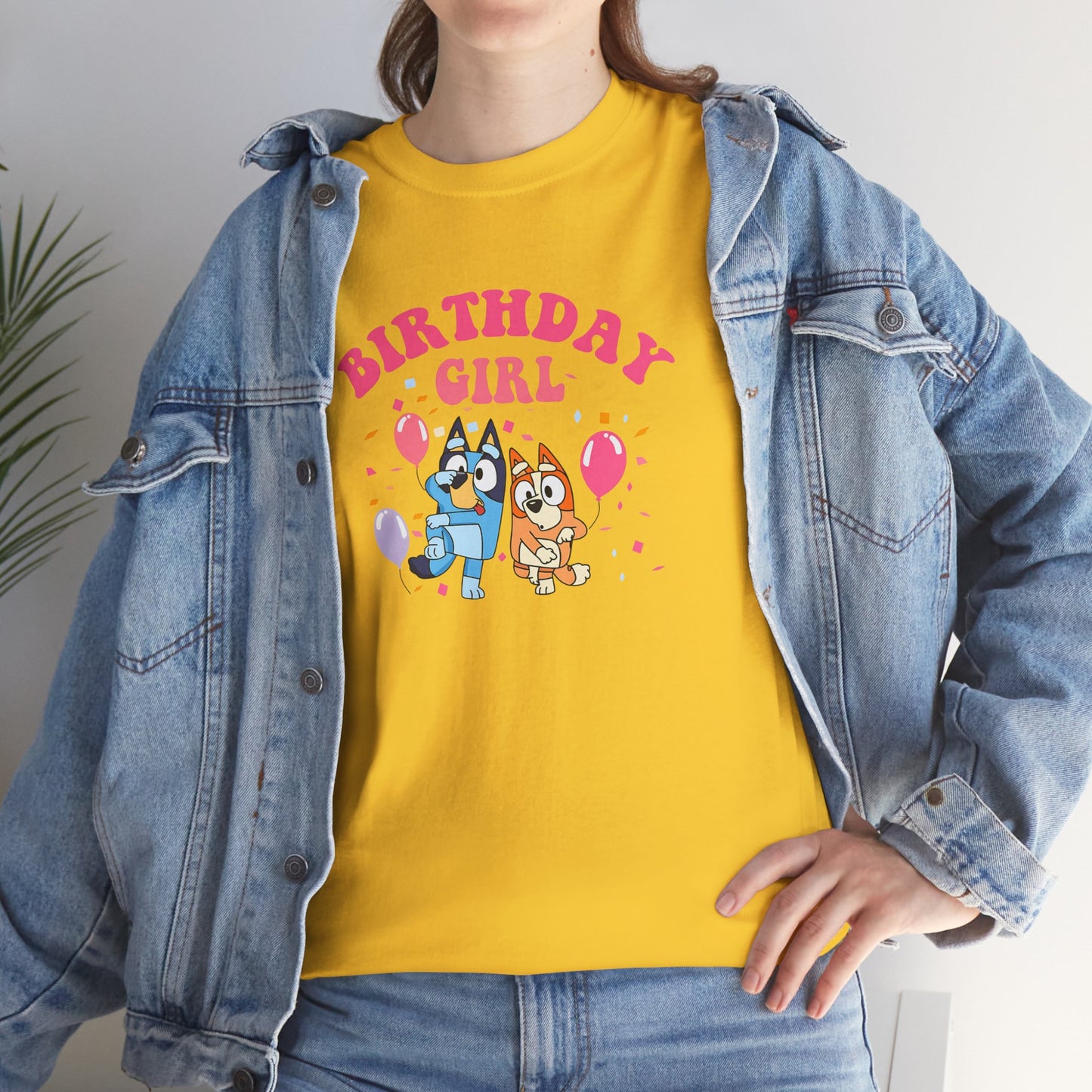 Princess Grace  Bluey  Birthday Girl Unisex Heavy Cotton Tee  Fun Party Attire for Celebrations