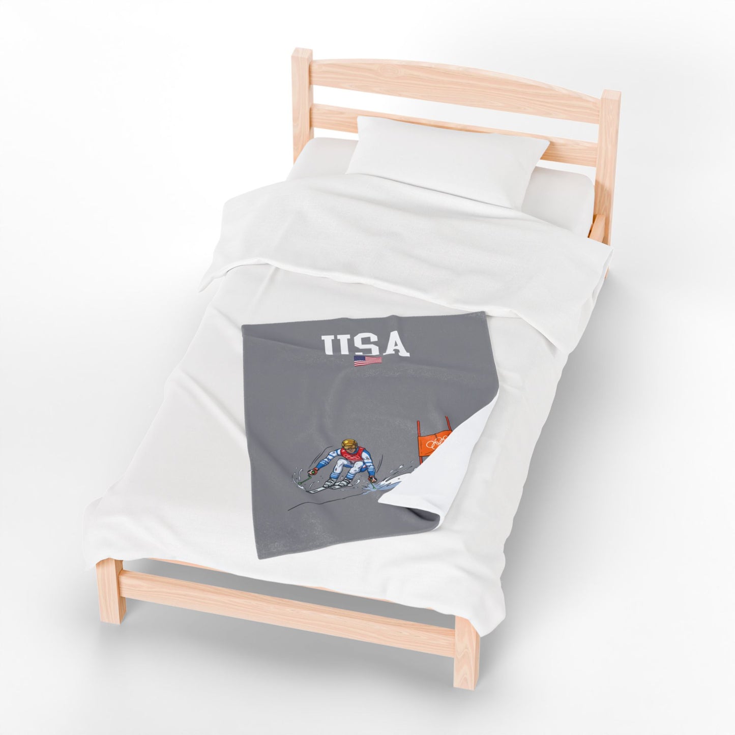 Princess Grace  TEAM USA  Velveteen Plush Blanket