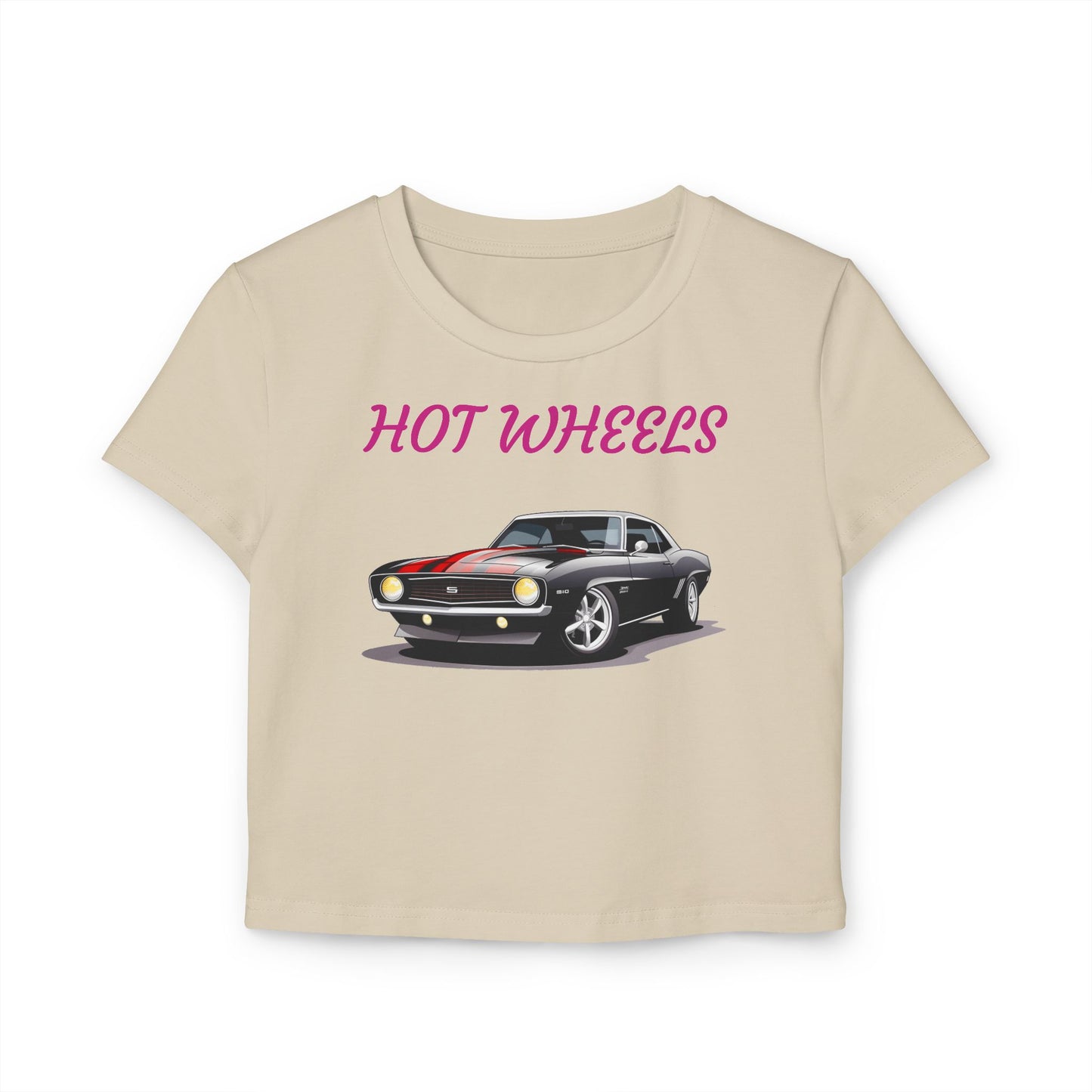 Princess Grace  Retro Hot Wheels Women's Baby Tee Perfect for Car Lovers & Everyday Style