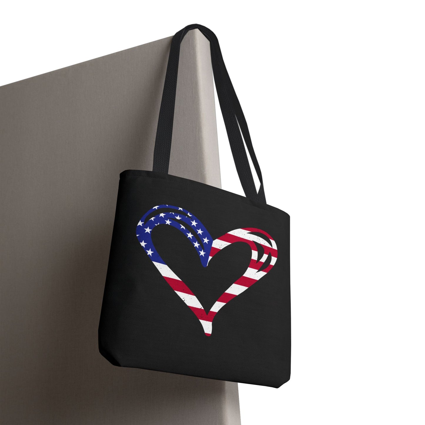Princess Grace  Patriotic Heart Tote Bag  Love for America Design