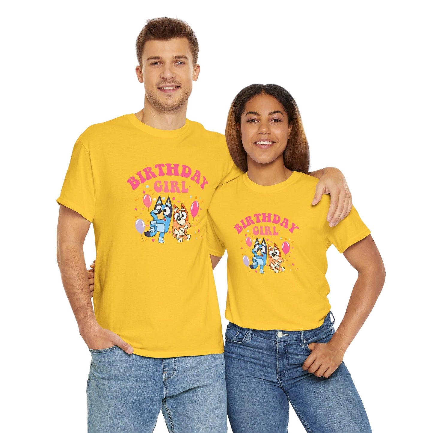 Princess Grace  Bluey  Birthday Girl Unisex Heavy Cotton Tee  Fun Party Attire for Celebrations