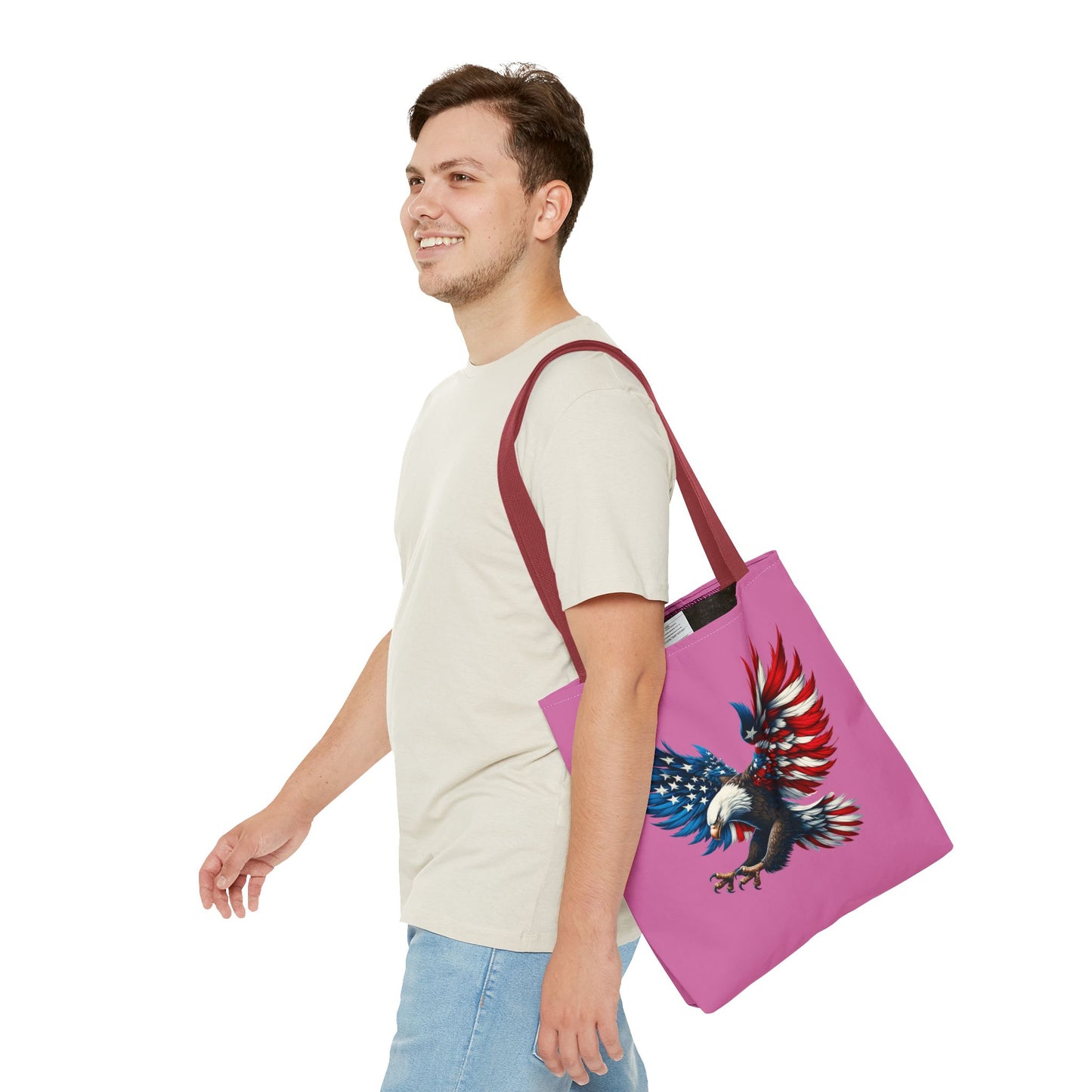 Princess Grace  Patriotic Eagle Tote Bag USA Flag Design for Independence Day Celebrations