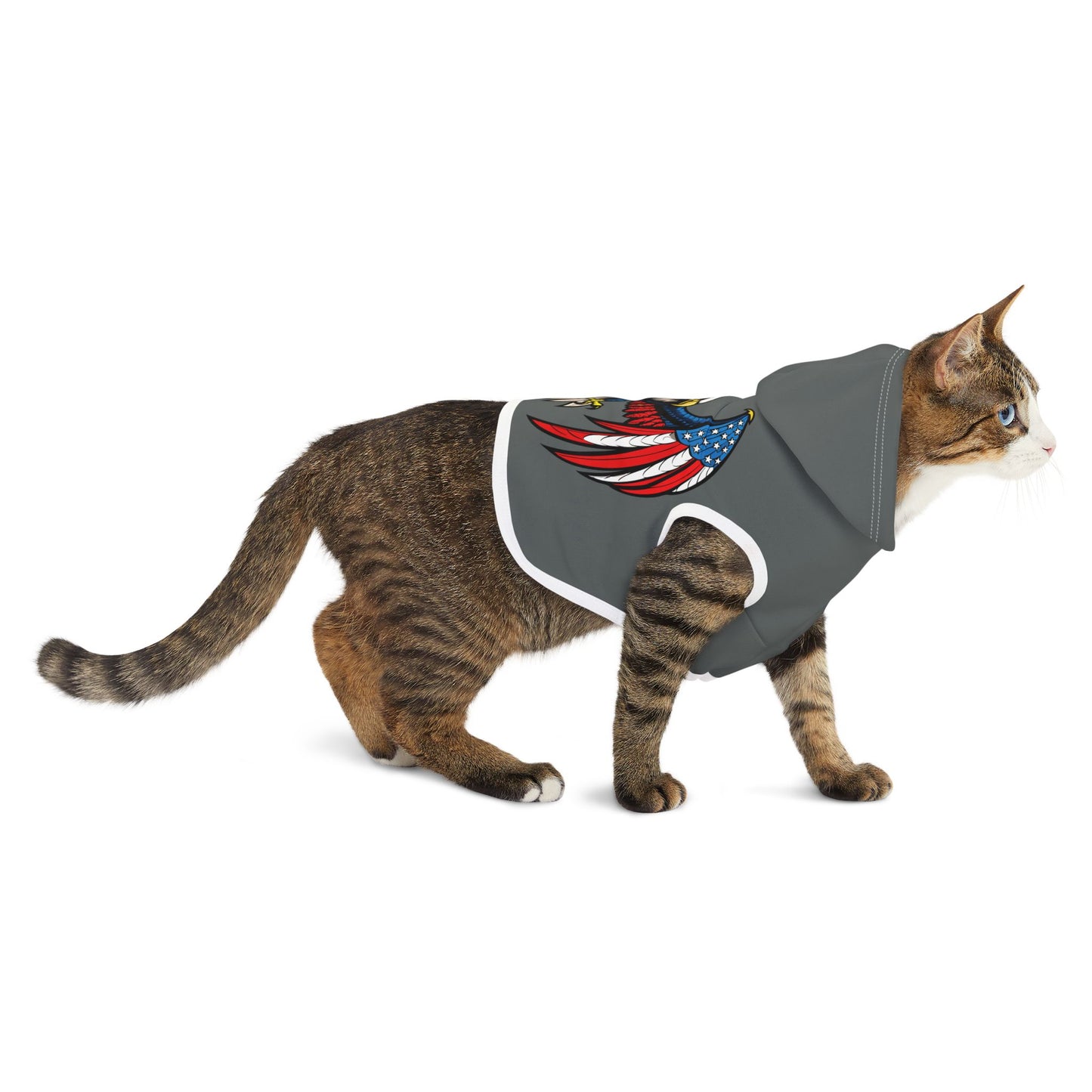 Princess Grace  Patriotic Eagle Pet Hoodie Stylish Dog Apparel for Holidays & Celebrations