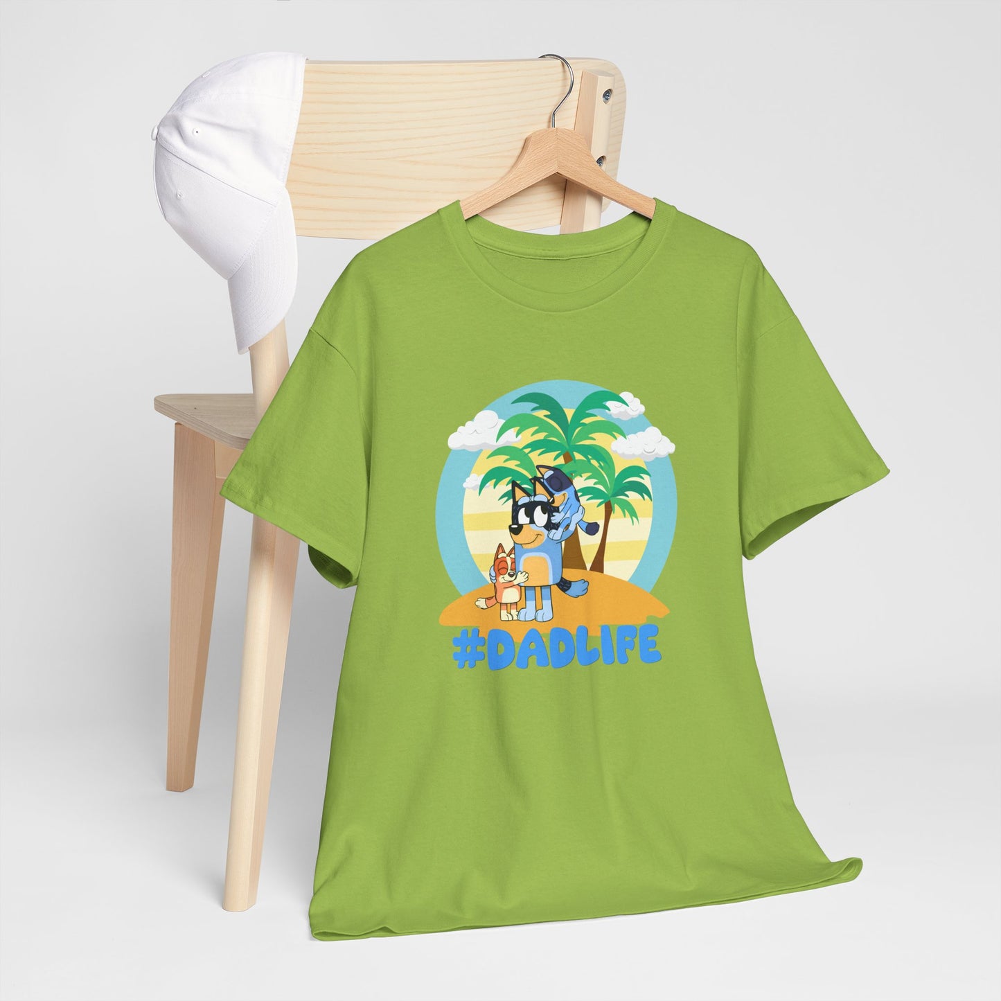 Princess Grace  Bluey  #DadLife Unisex Heavy Cotton Tee  Perfect for Dads Beach Vibes and Everyday Wear