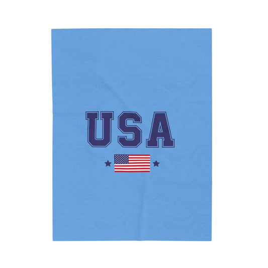 Princess Grace  TEAM USA  Velveteen Plush Blanket