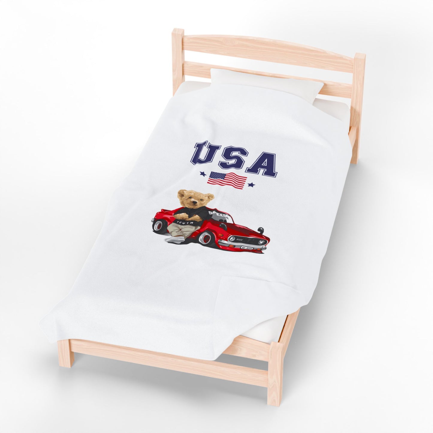 Princess Grace  TEAM USA  Velveteen Plush Blanket