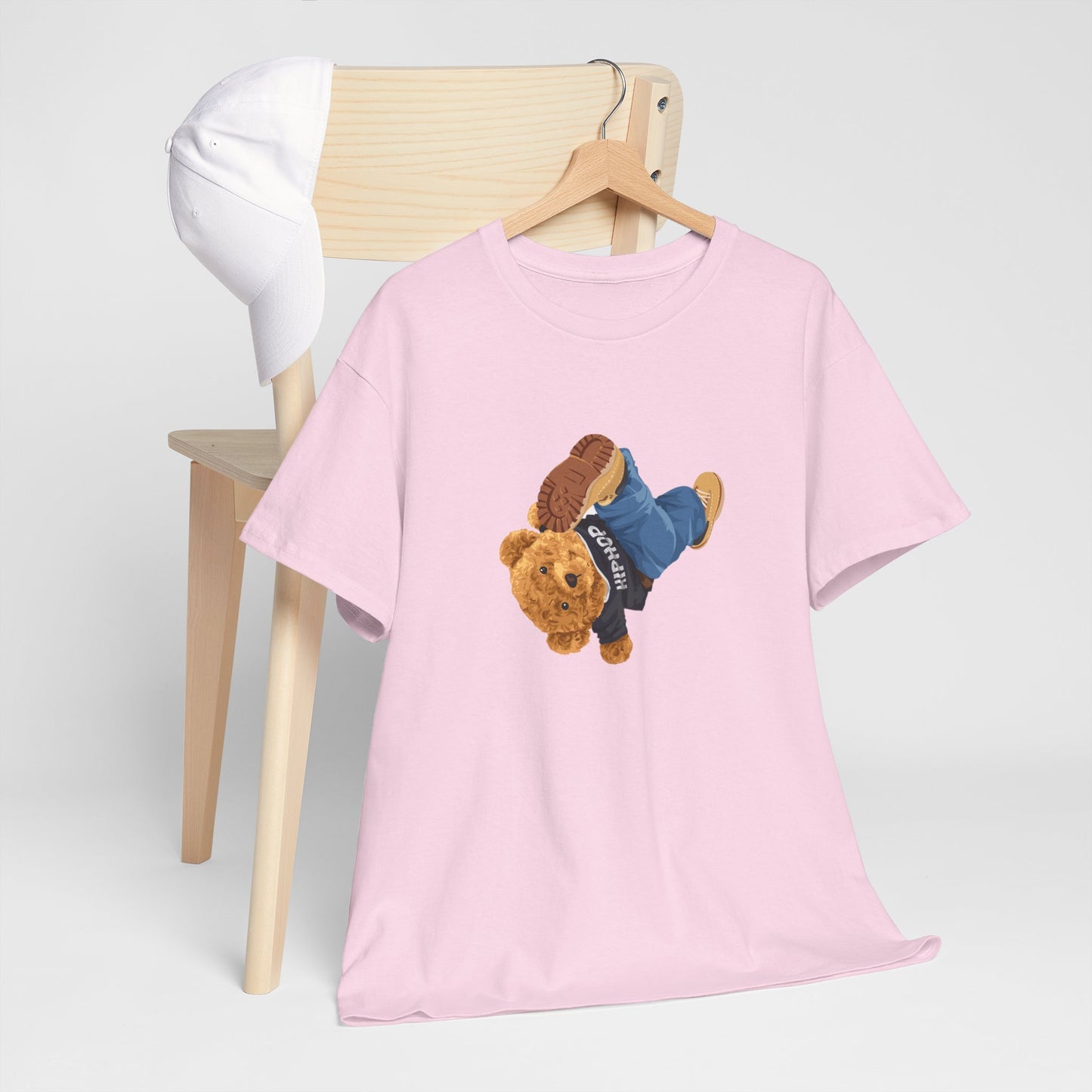 Princess Grace  Casual Vintage Hi[ Hop Bear Tee for Trendy Everyday Wear