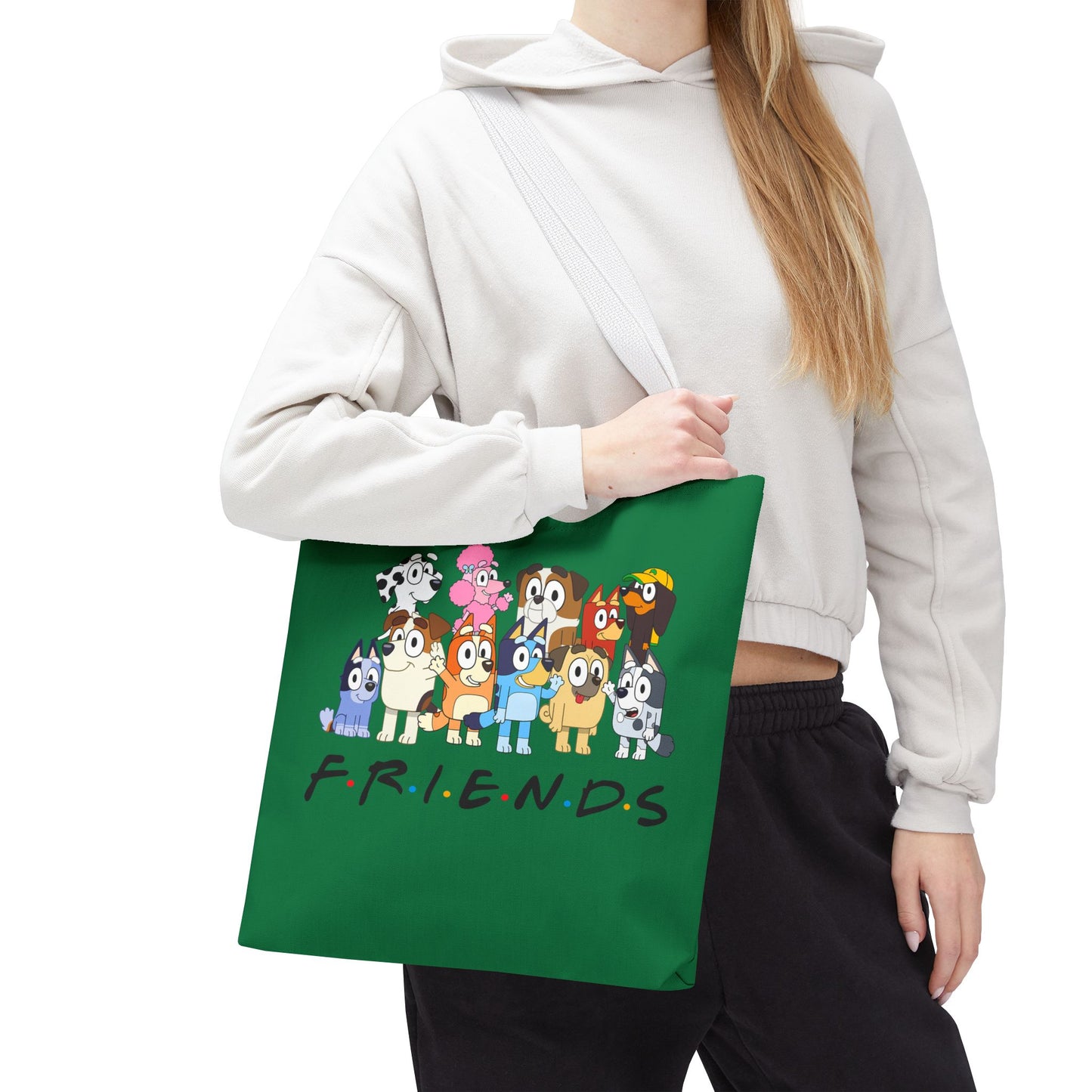 Princess Grace Bluey F.R.I.E.N.D.S. Cartoon Tote Bag Cute Animal Design for Friends and Fun Outings