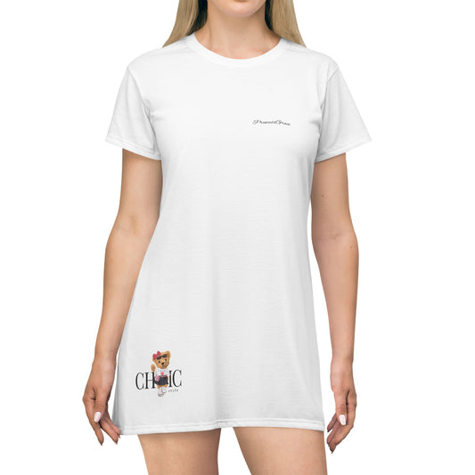 Princess Grace  Cute Chic T-Shirt Dress  Stylish & Comfortable Casual Wear