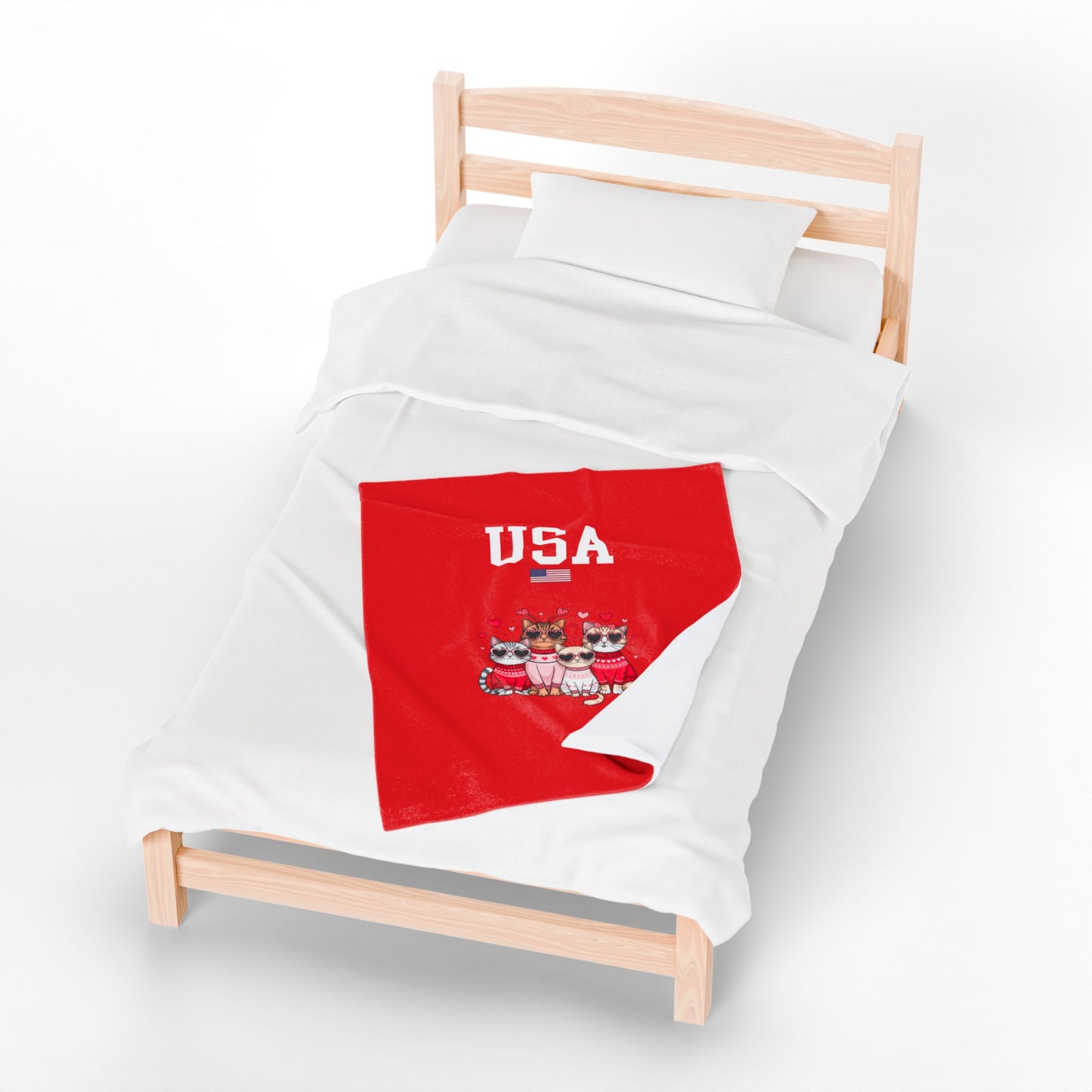 Princess Grace  TEAM USA  Velveteen Plush Blanket