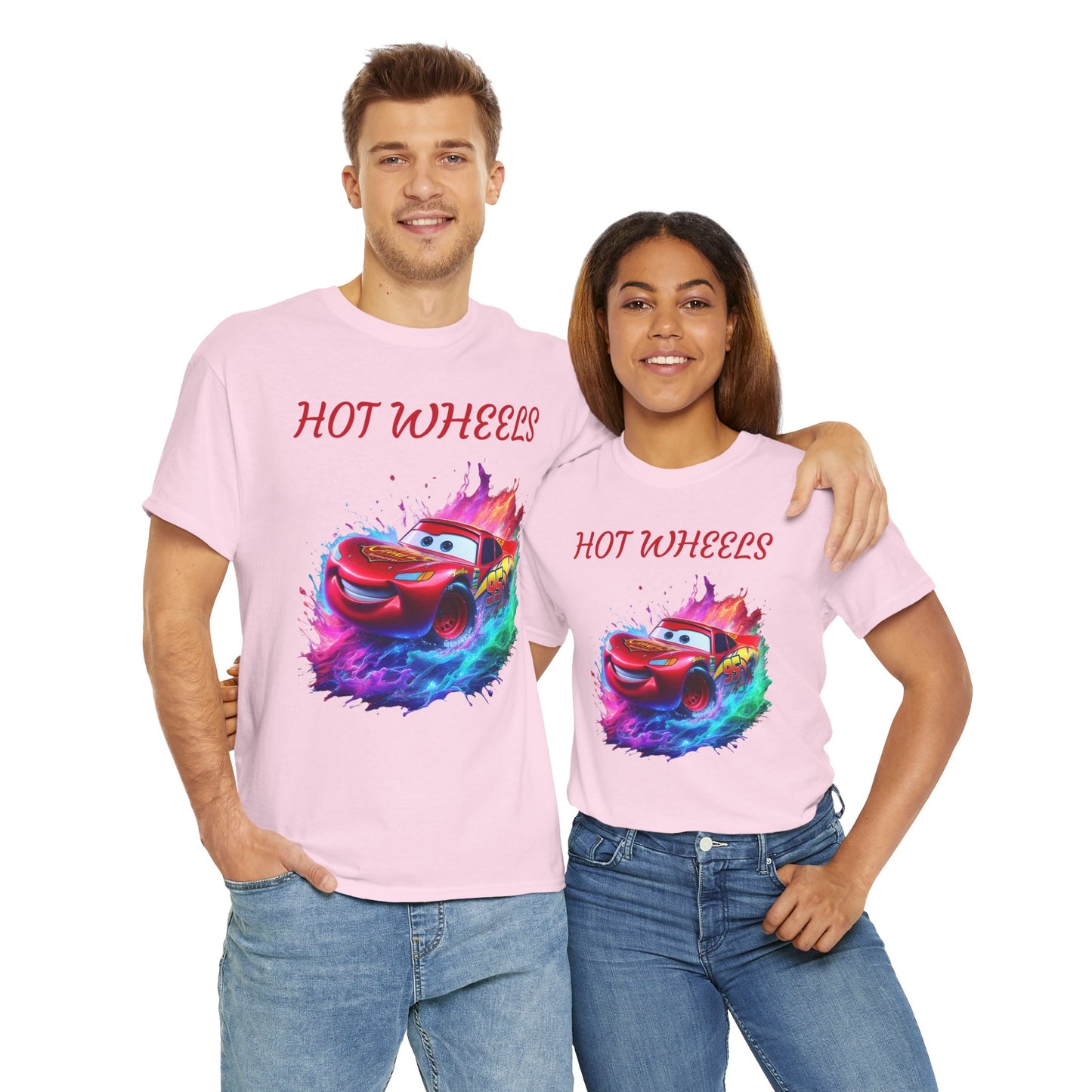 Princess Grace  Hot Wheels Unisex Heavy Cotton Tee Vibrant Racing Graphic T-Shirt