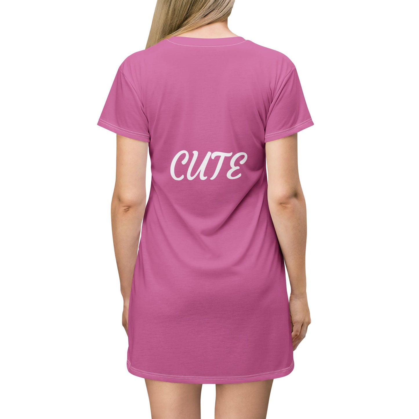 Princess Grace  Cute Pink T-Shirt Dress  Fun Casual Wear