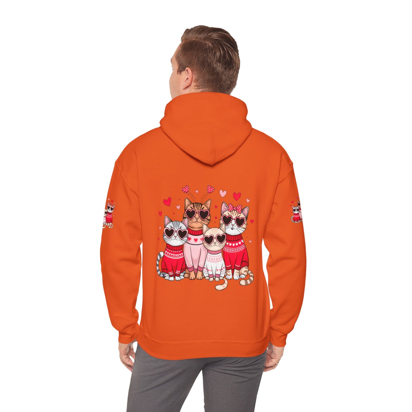 Princess Grace  Cute Cat Lovers Hoodie with Heart Design