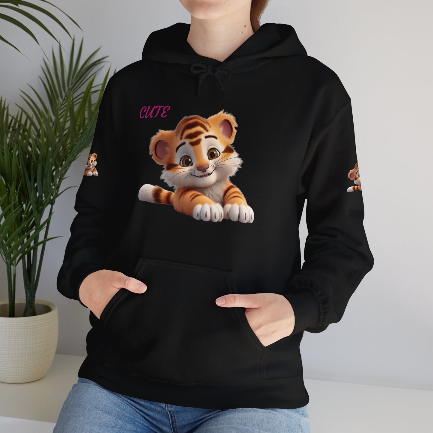 Princess Grace  Cute Tiger Design Unisex Heavy Blend Hooded Sweatshirt