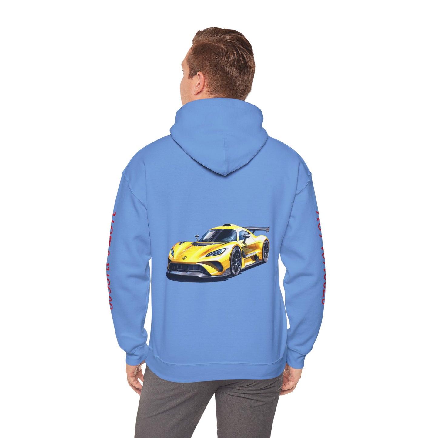 Princess Grace  Hot Wheels Unisex Hooded Sweatshirt Stylish Car Graphic with Bold Text