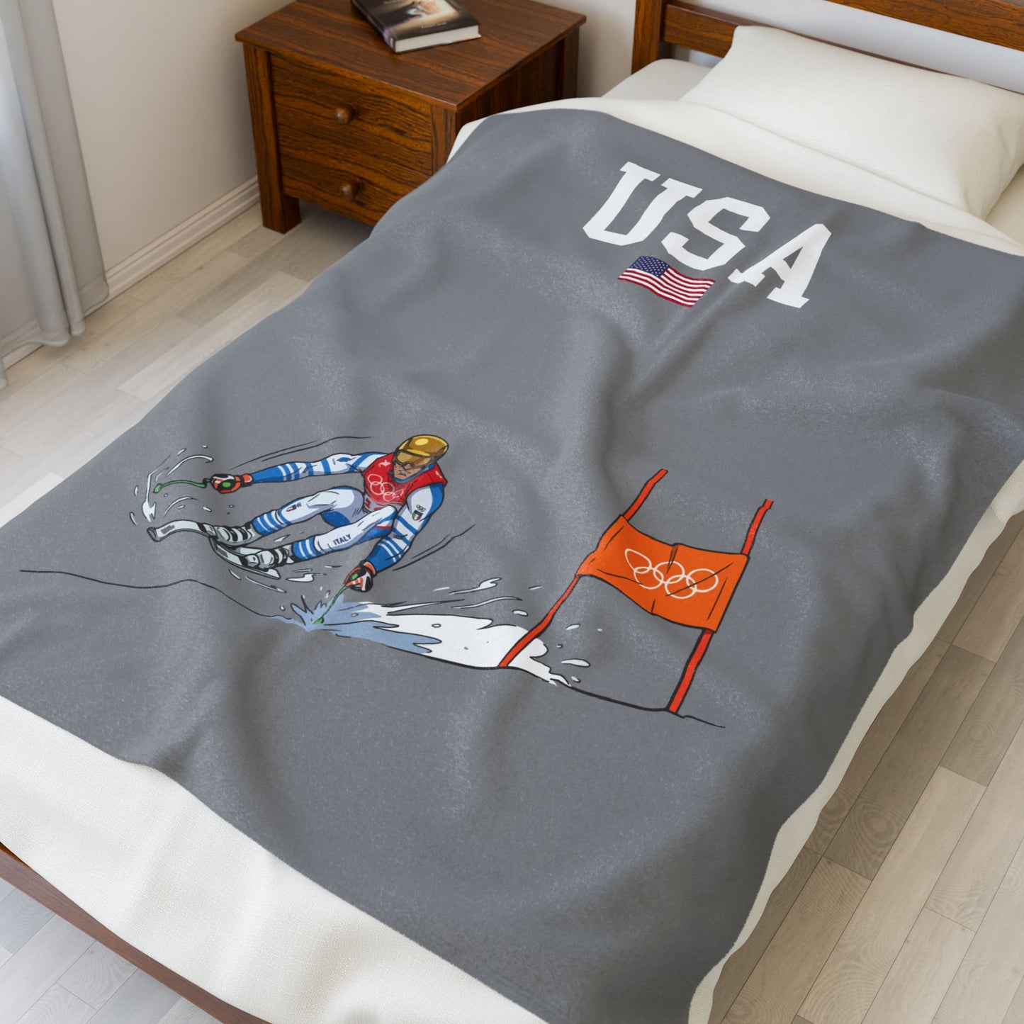 Princess Grace  TEAM USA  Velveteen Plush Blanket