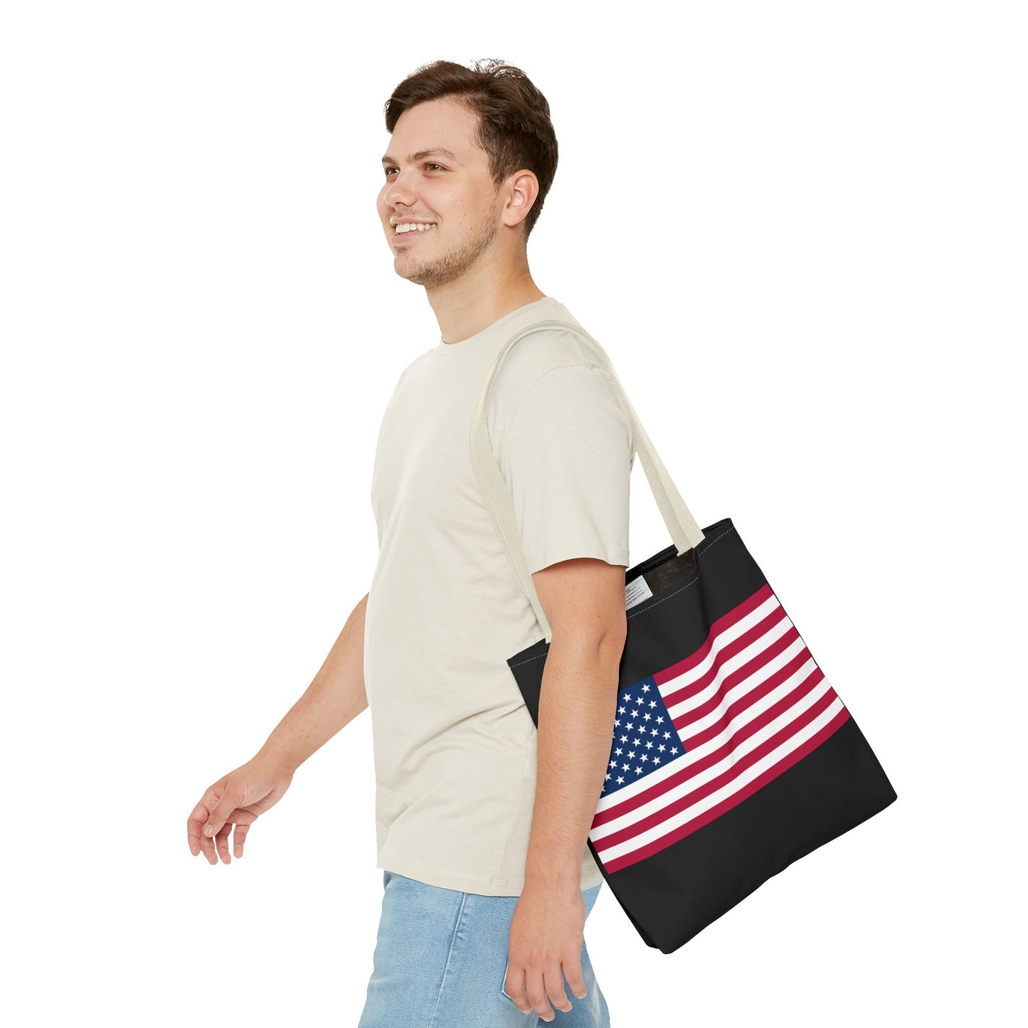 Princess Grace  Patriotic Tote Bag USA Flag Design Ideal for Independence Day & Everyday Use