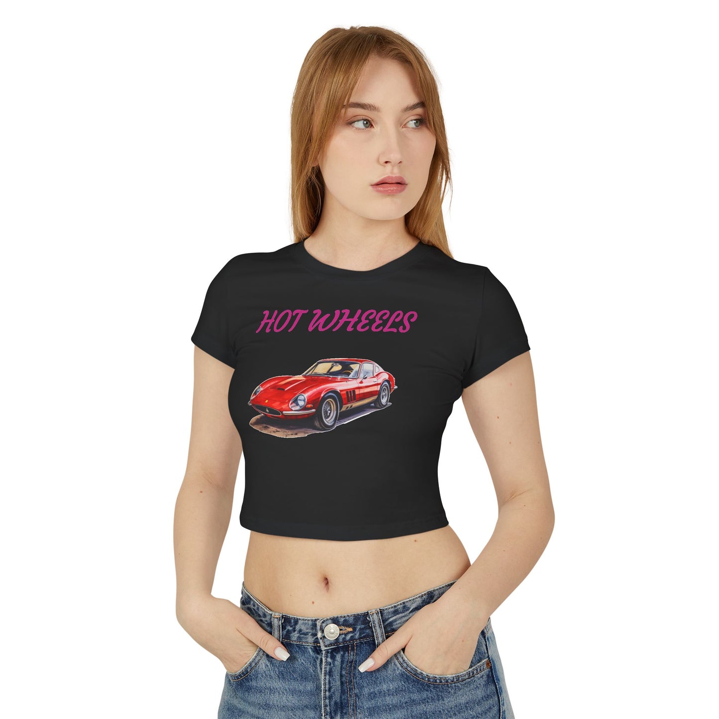 Princess Grace  Hot Wheels Women's Baby Tee Retro Car Graphic T-Shirt