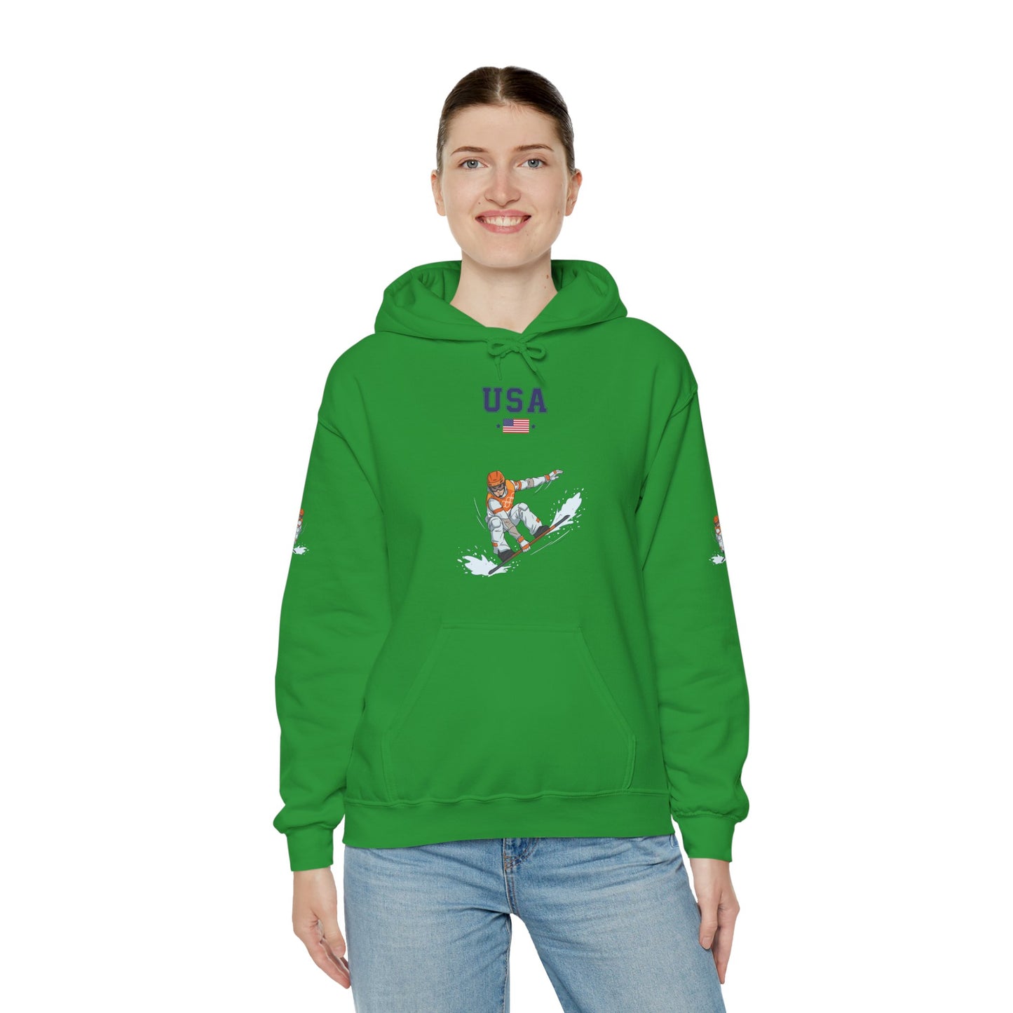 Princess Grace  TEAM USA  Snowboard  Unisex Heavy Blend Hooded Sweatshirt