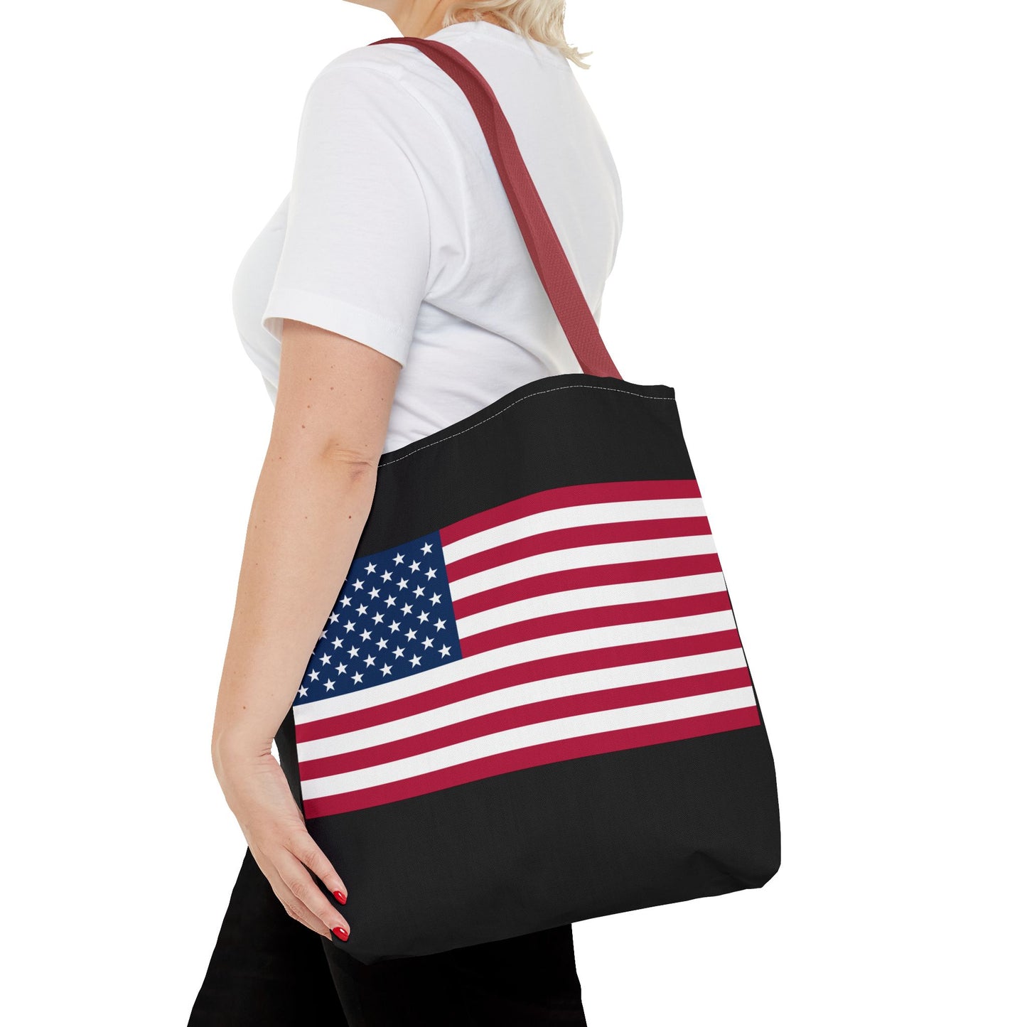 Princess Grace  Patriotic Tote Bag USA Flag Design Ideal for Independence Day & Everyday Use