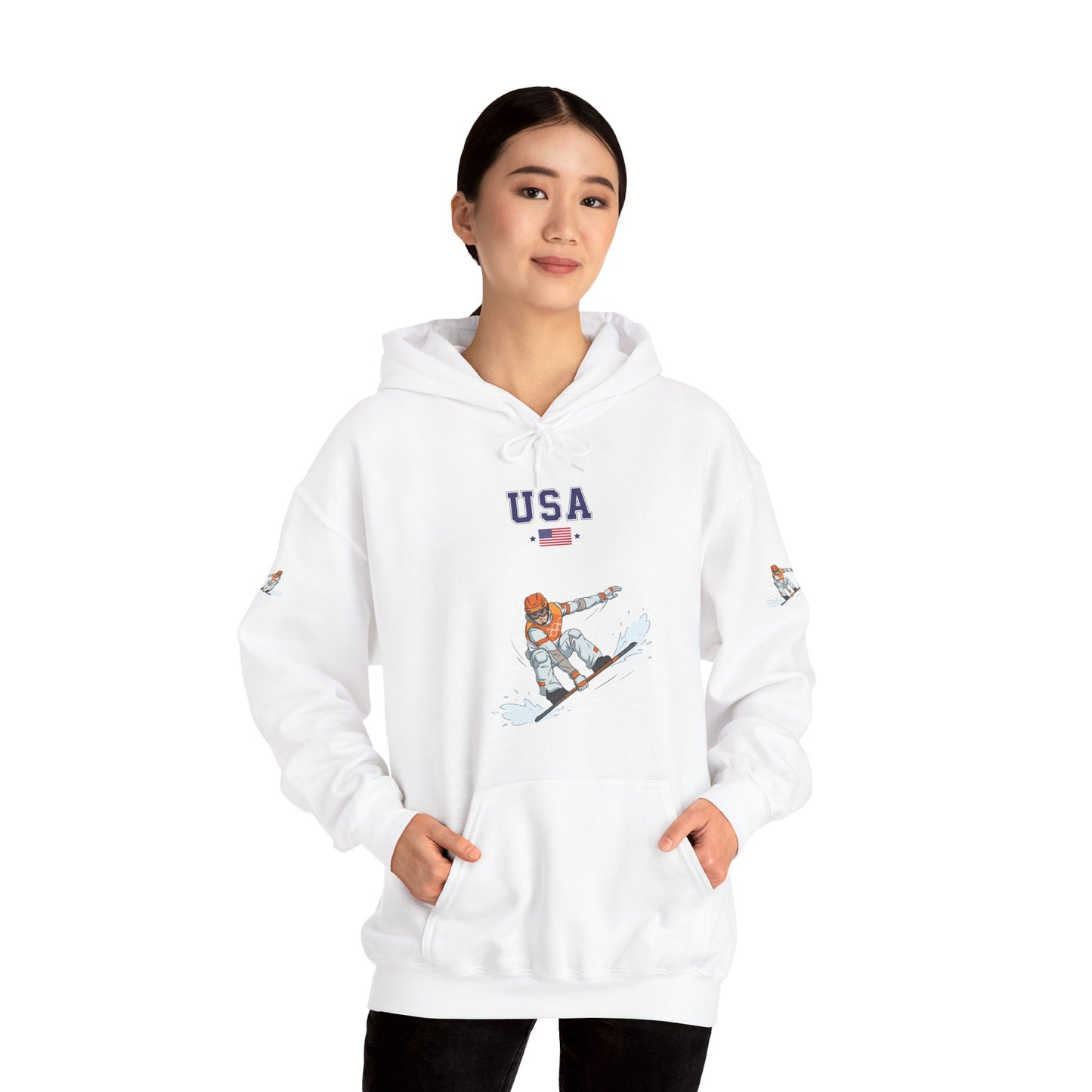 Princess Grace  TEAM USA  Snowboard  Unisex Heavy Blend Hooded Sweatshirt