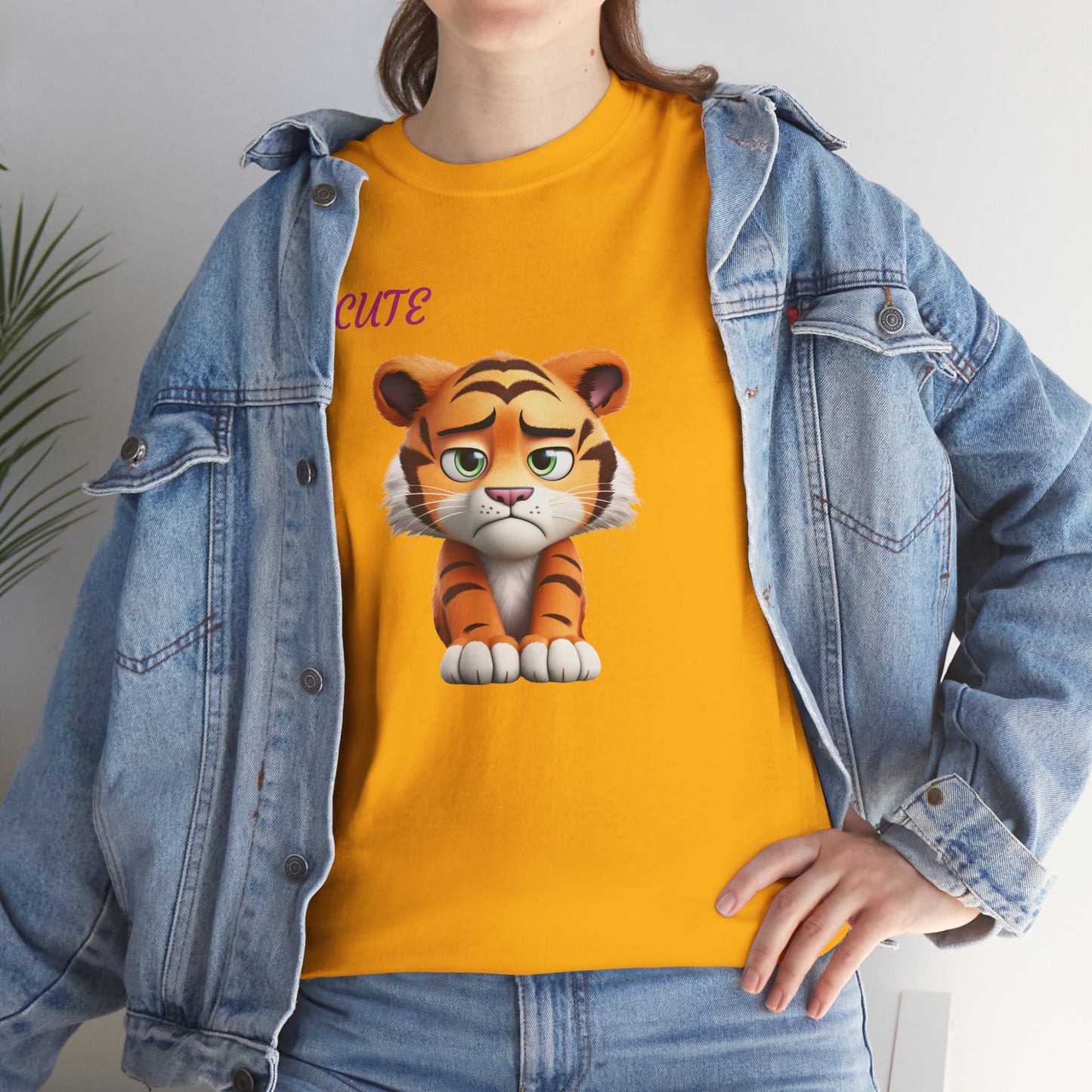 Princess Grace  Cute Cartoon Tiger Unisex Heavy Cotton Tee