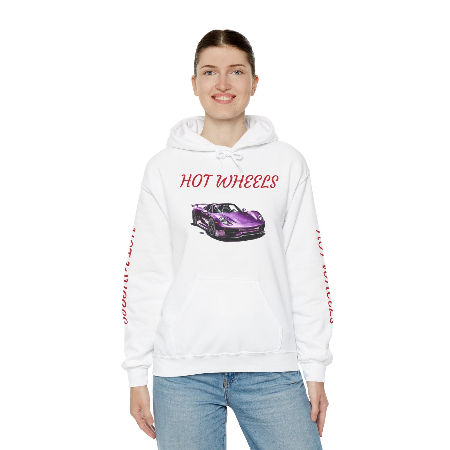 Princess Grace  Unisex Heavy Blend Hooded Sweatshirt  Hot Wheels Purple Sports Car