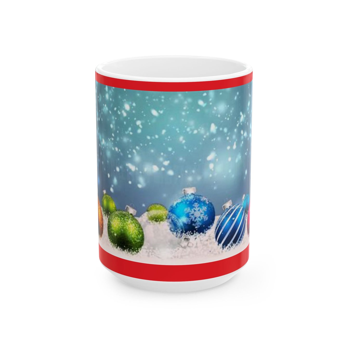 Princess Grace Festive Ornaments Ceramic Mug  Holiday Coffee Cup for Christmas Celebrations