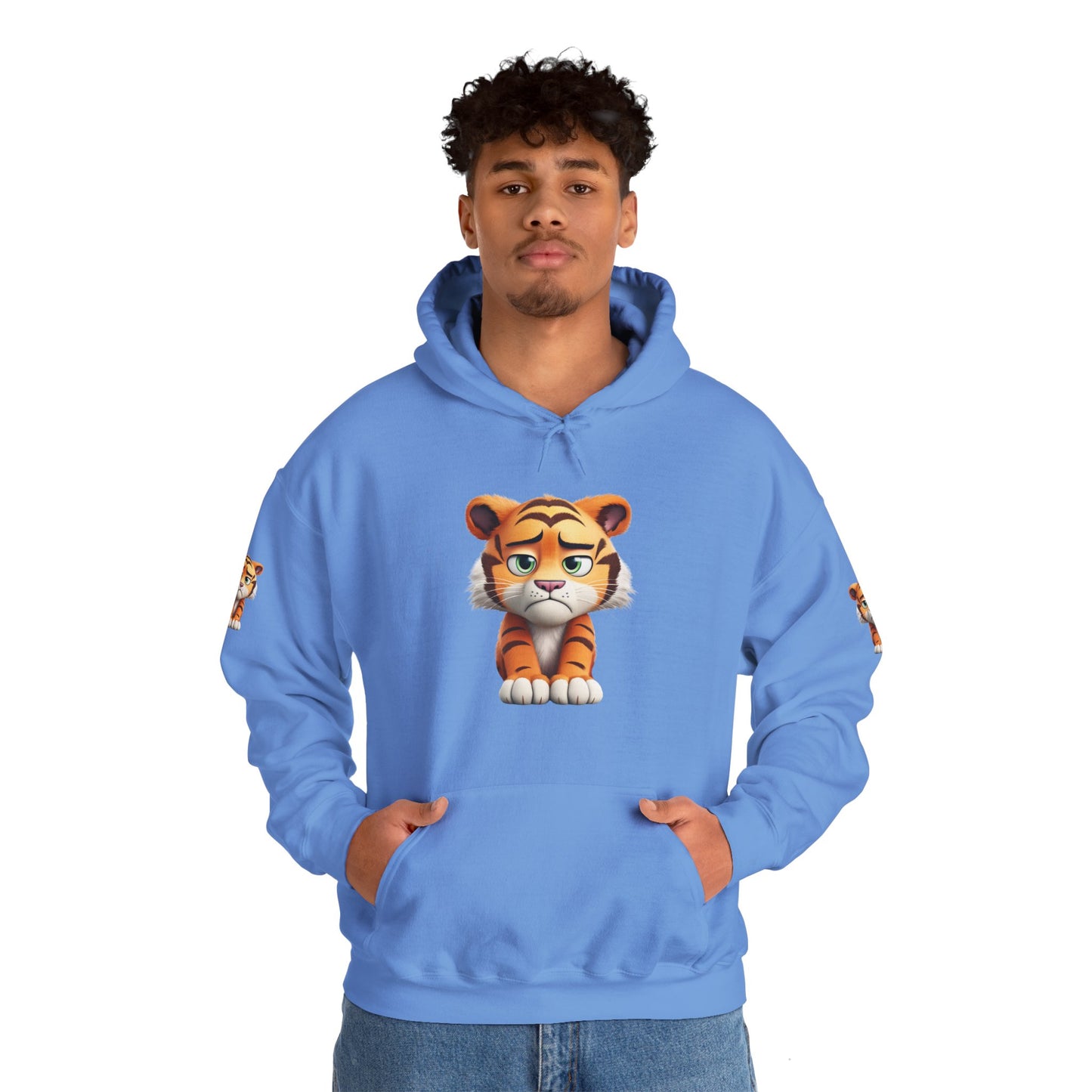 Princess Grace  Playful Tiger Graphic Hoodie  Unisex Heavy Blend Sweatshirt for Kids and Adults