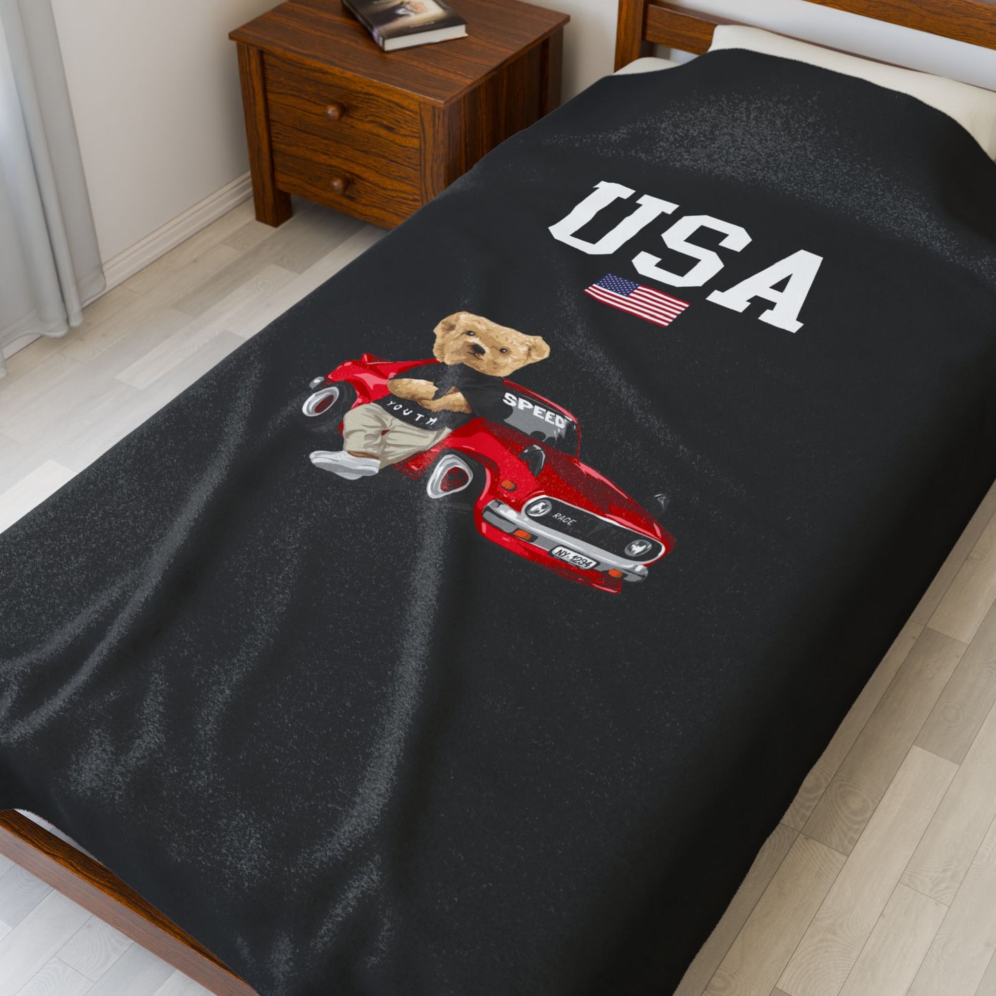 Princess Grace  TEAM USA  Velveteen Plush Blanket