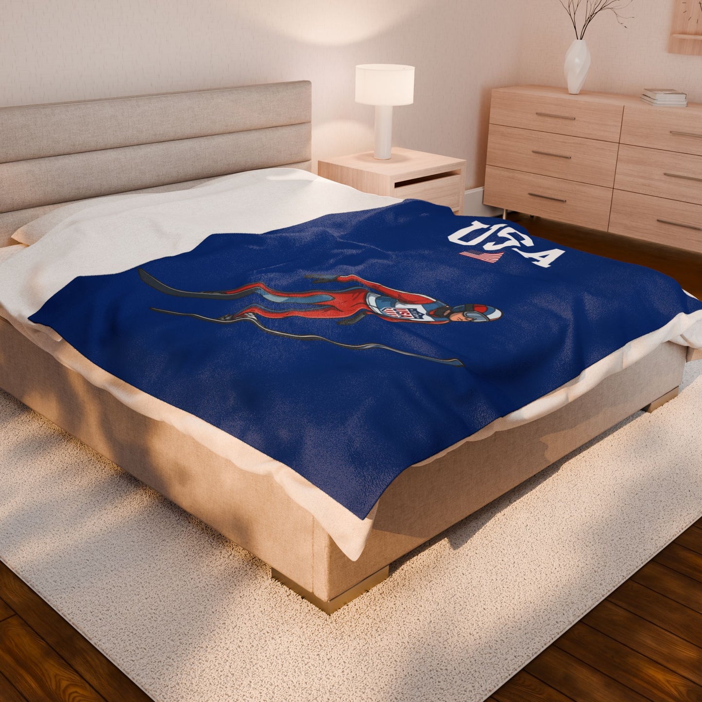 Princess Grace  TEAM USA  Velveteen Plush Blanket