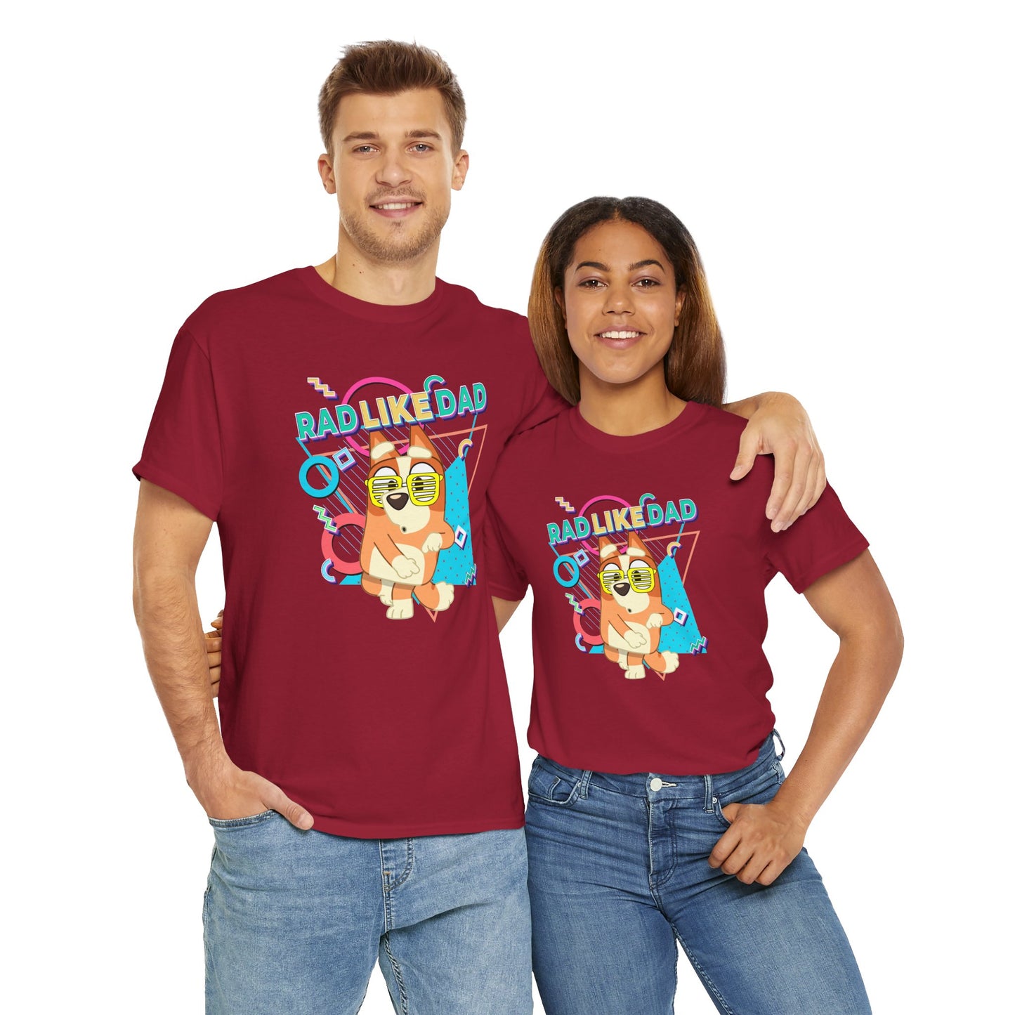 Princess Grace Bluer Rad Like Dad Fun Unisex Heavy Cotton Tee Graphic Tee for Everyday Wear and Gifts