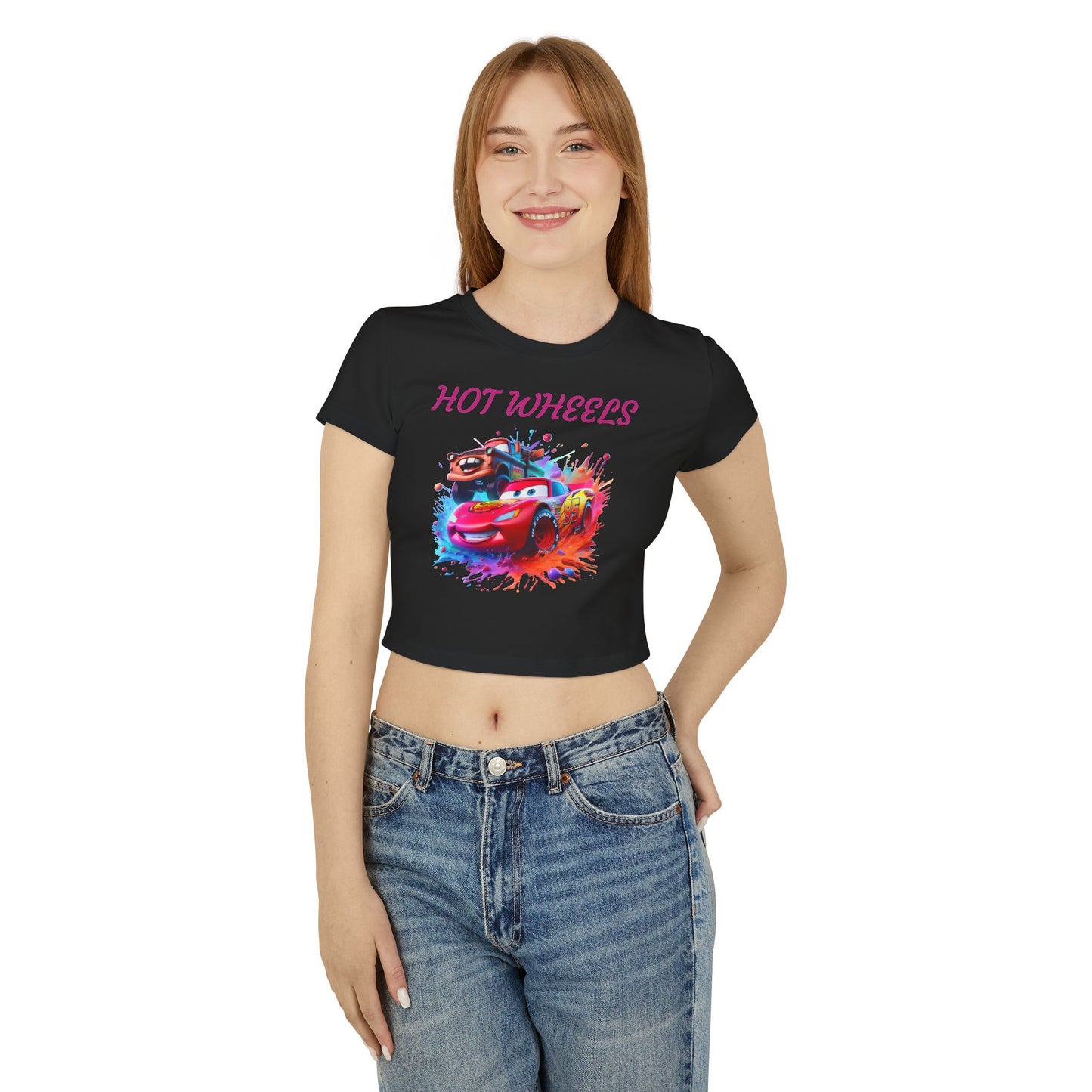 Princess Grace Hot Wheels Graphic Baby Tee Colorful Racing Fun for Car Enthusiasts