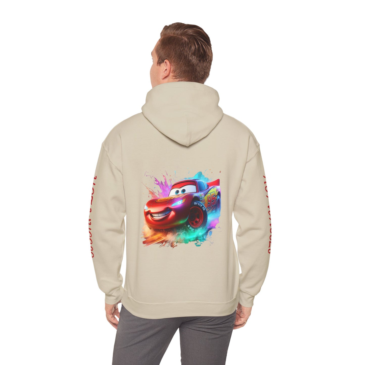 Princess Grace  Hot Wheels Unisex Heavy Blend Hooded Sweatshirt Fun and Colorful Racing Design