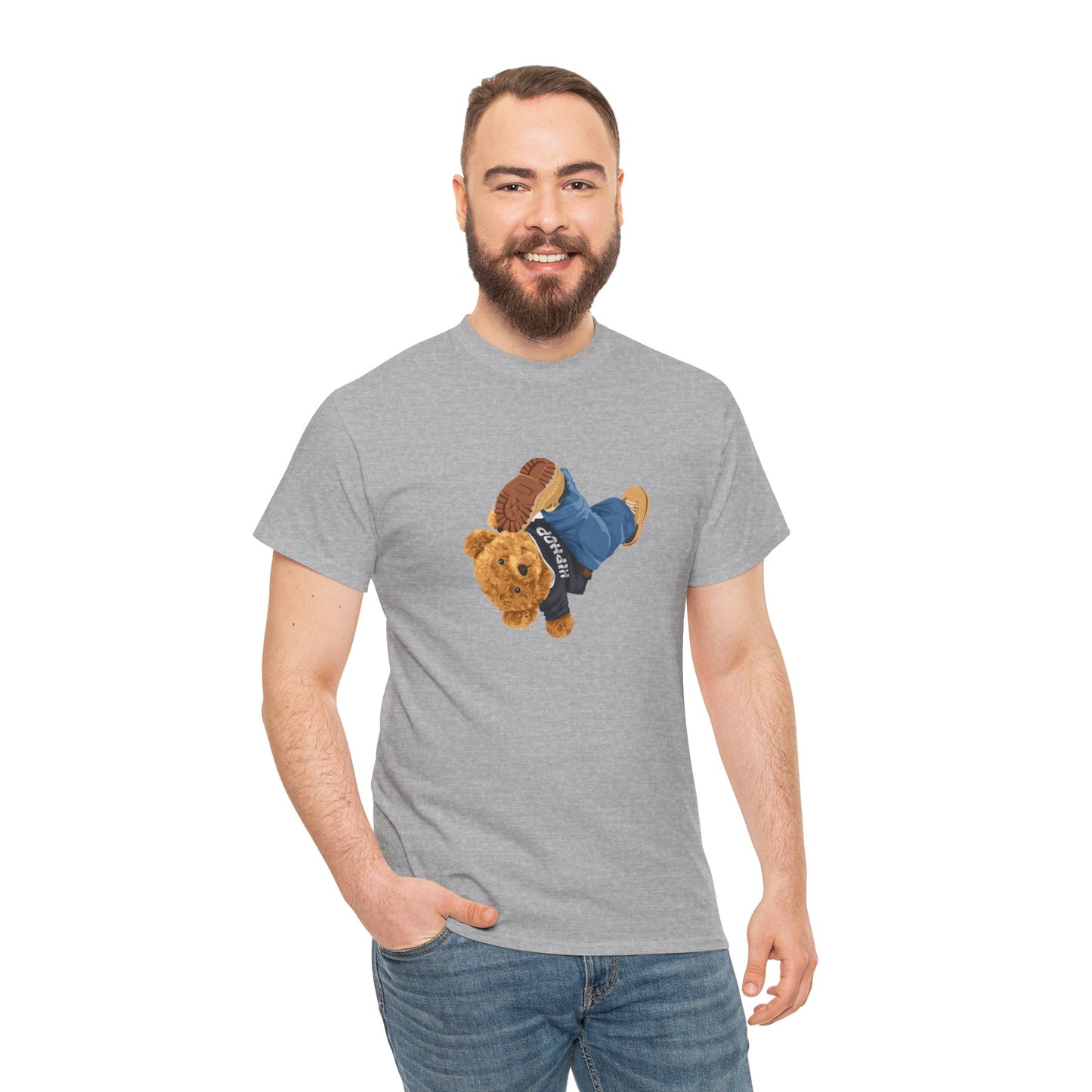 Princess Grace  Casual Vintage Hi[ Hop Bear Tee for Trendy Everyday Wear