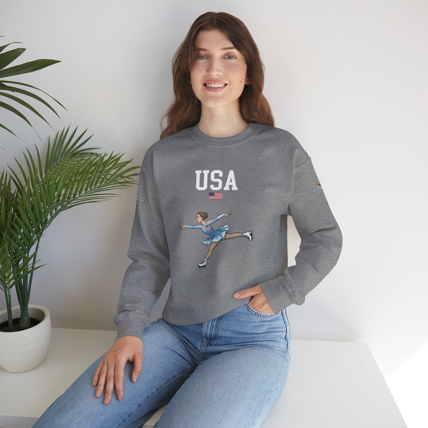Princess Grace  TEAM USA  Unisex Heavy Blend  Crewneck Sweatshirt