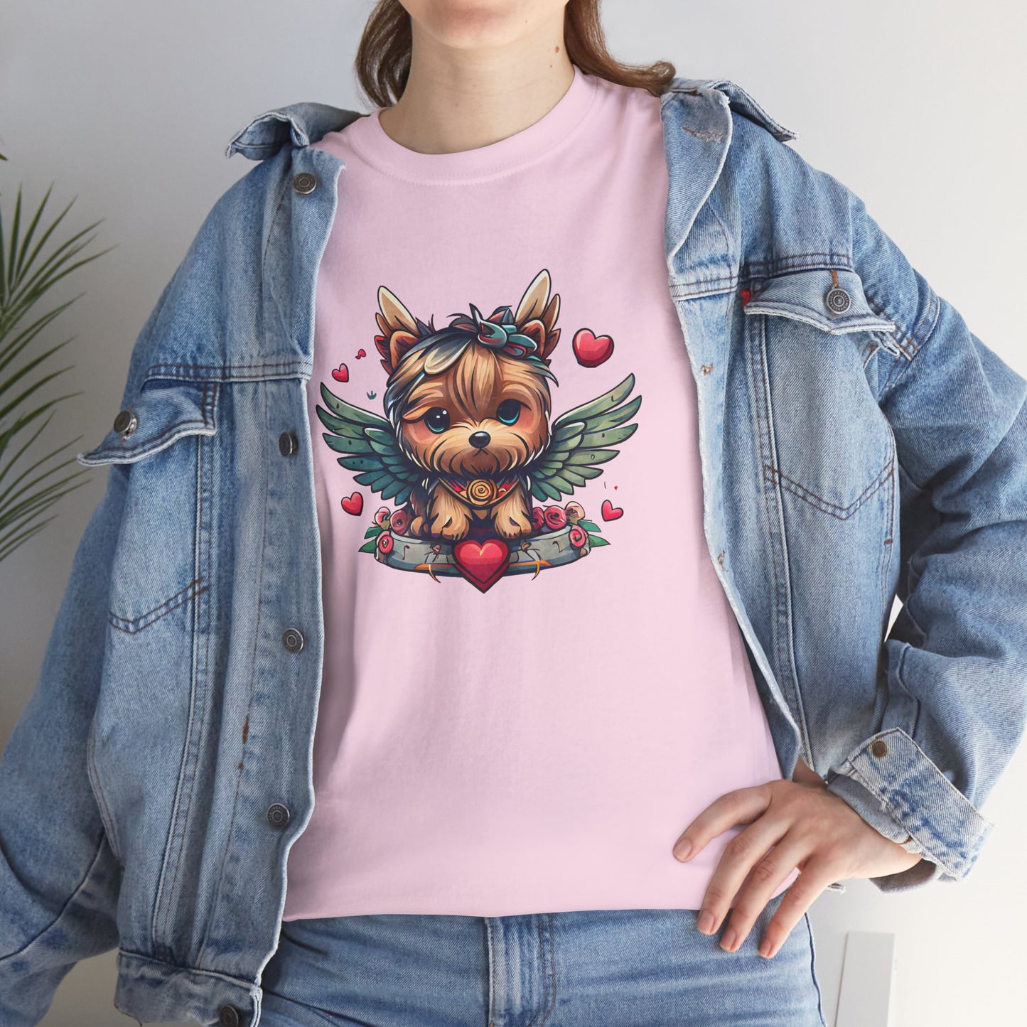 Princess Grace  Loveable Yorkie Graphic Tee  Cute Dog Design T-Shirt for Pet Lovers