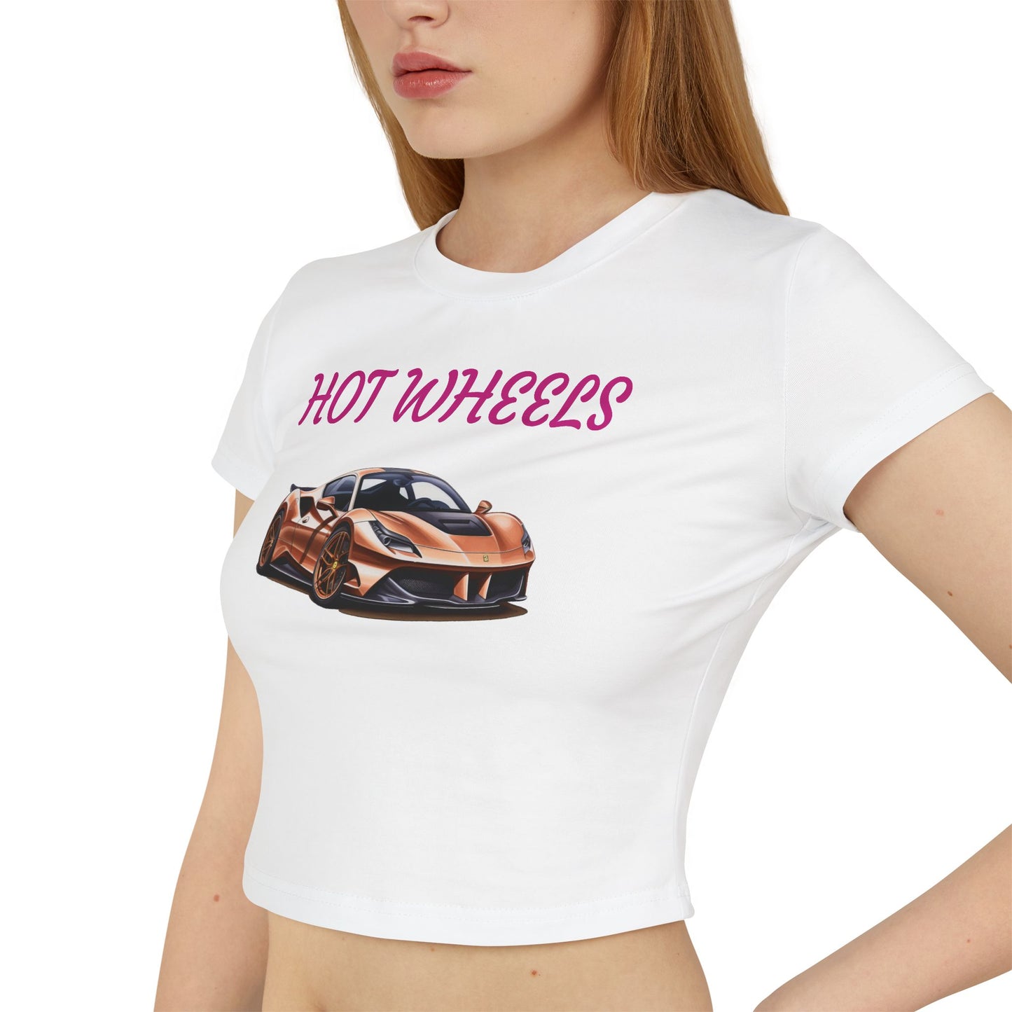 Princess Grace  Hot Wheels Women's Baby Tee Fun & Retro Car Graphic T-Shirt