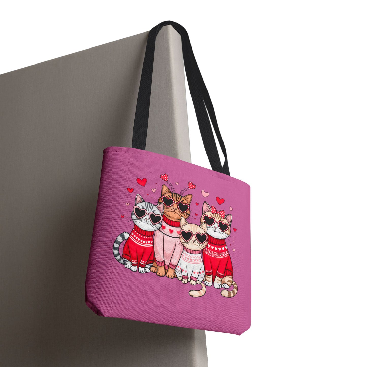 Princess Grace  Cute Cat Lover Tote Bag Stylish Pet Themed Pink Bag for Animal Lovers