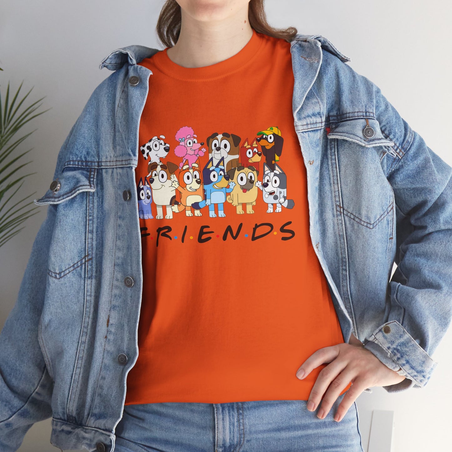 Princess Grace Bluey Friends Cartoon Unisex Heavy Cotton Tee  Fun & Playful Design