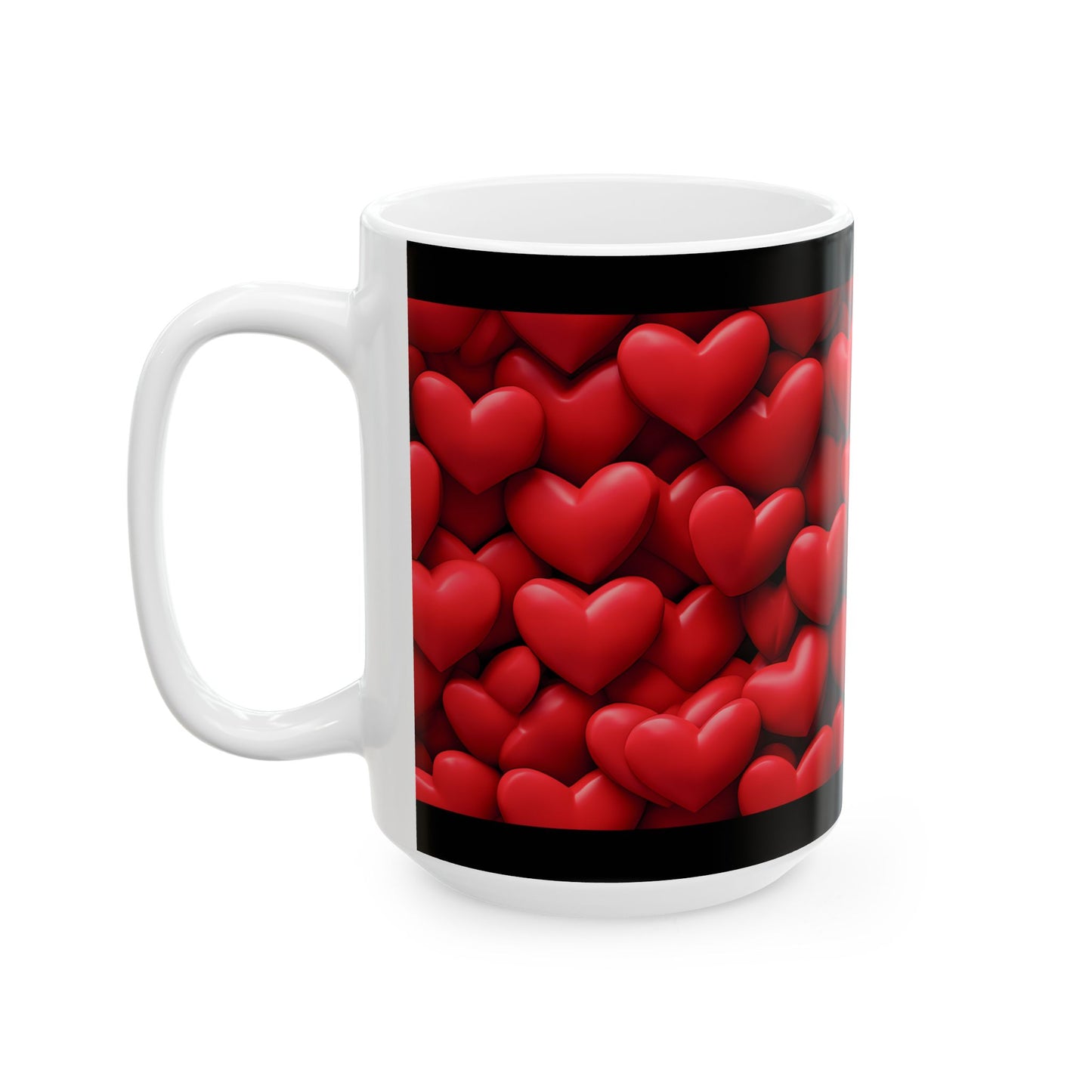 Princess Grace  Heart Pattern Ceramic Mug  Perfect Gift for Valentine's Day & Loved Ones